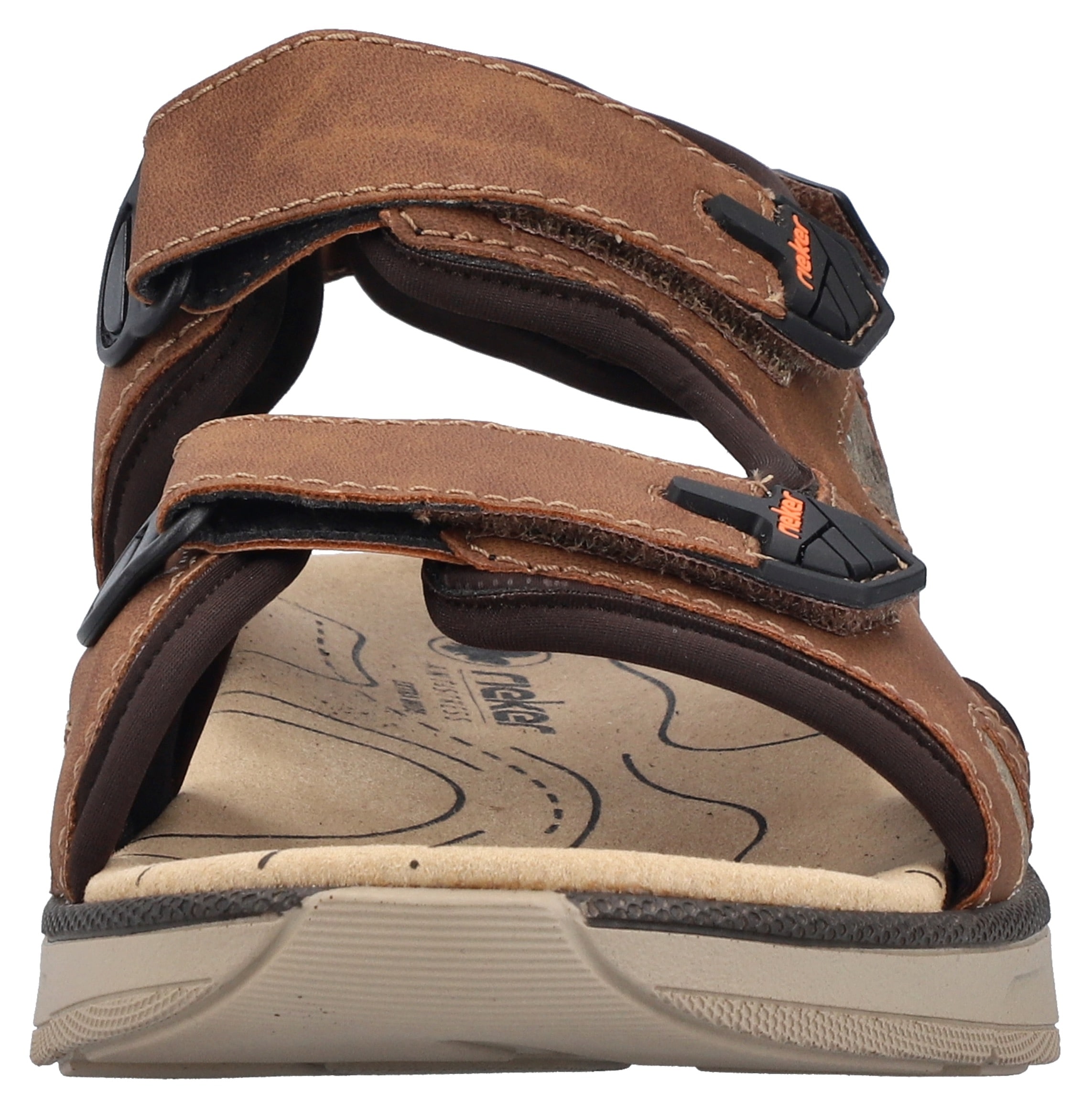 Rieker Sandale, Trekkingsandale, Outdoorsandale, Sommerschuh mit Klettverschlüssen
