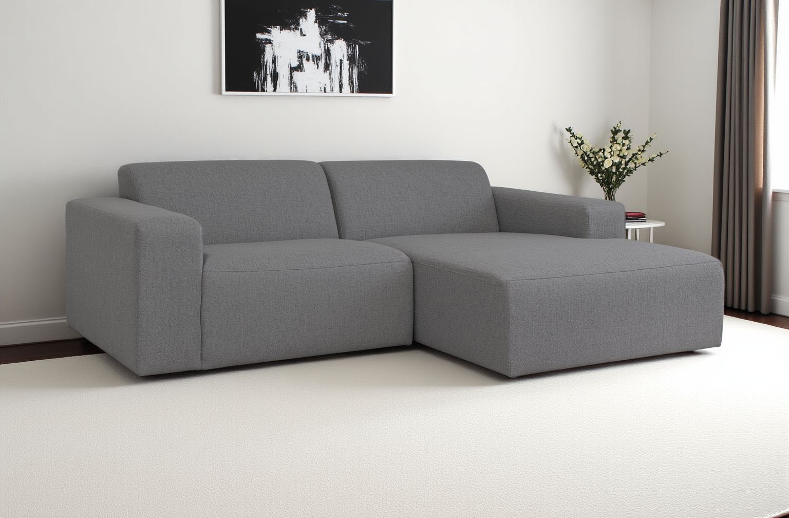 INOSIGN Ecksofa »Koa,228cm, L-Form, Modulsofa, Webstoff, Cord«, Designsofa in Cord, weicher Lounge-Sitzkomfort