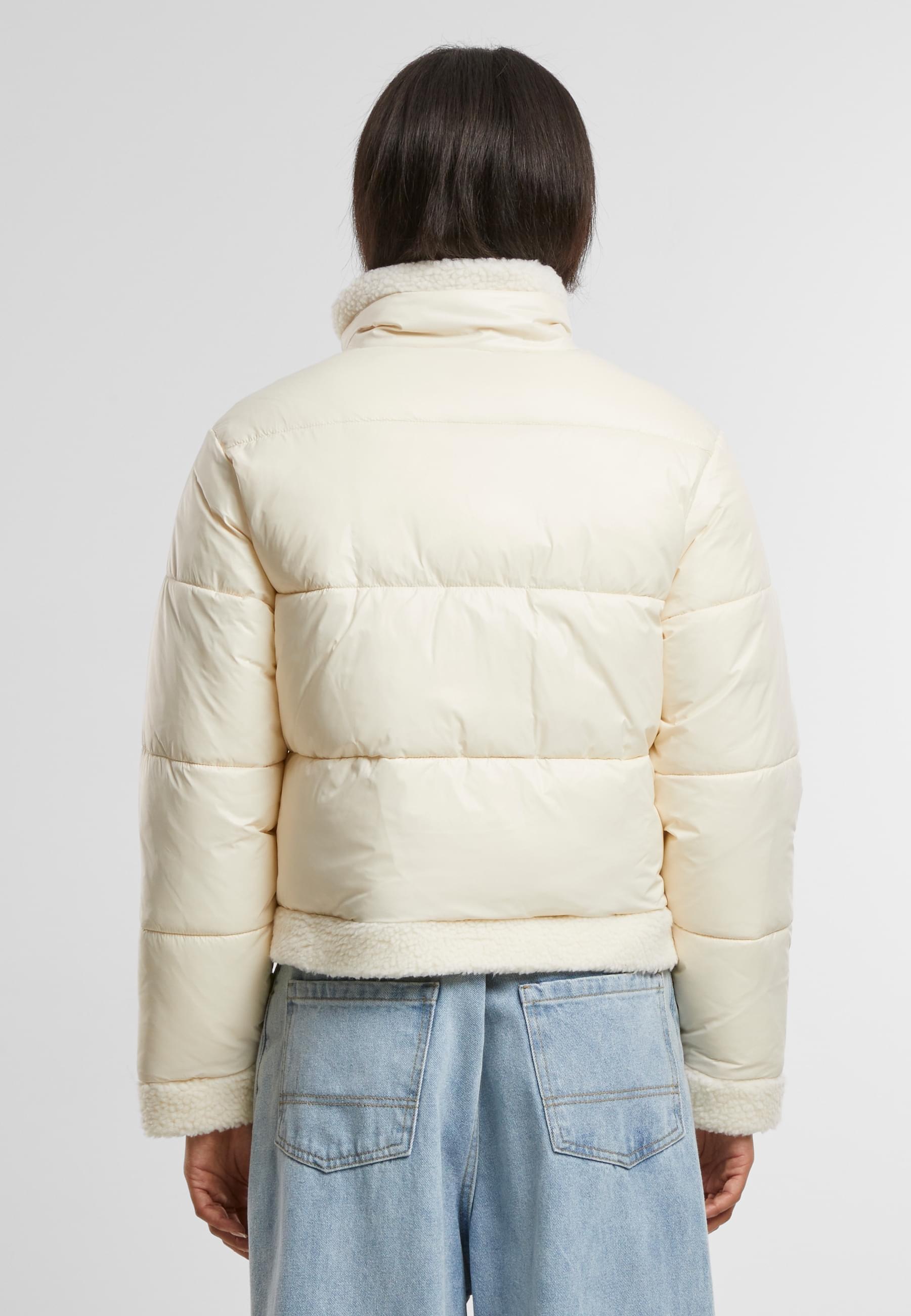 URBAN CLASSICS Allwetterjacke »Urban Classics Ladies Recycled Shiny Puffer Sherpa Jacket«, (1 St.), ohne Kapuze