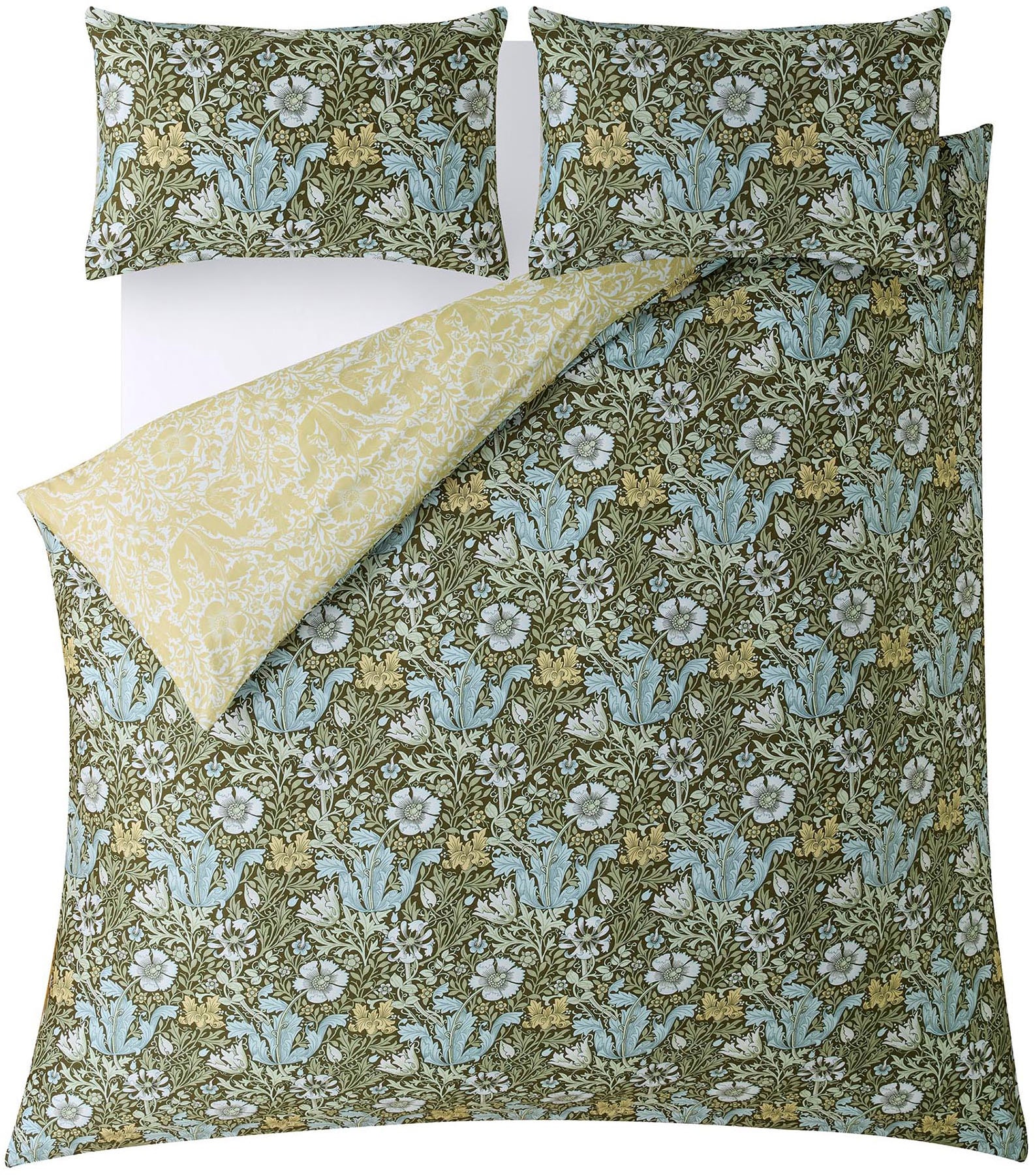 WILLIAM MORRIS AT HOME Wendebettwäsche "Compton," 3 tlg. tlg. mit floralem günstig online kaufen