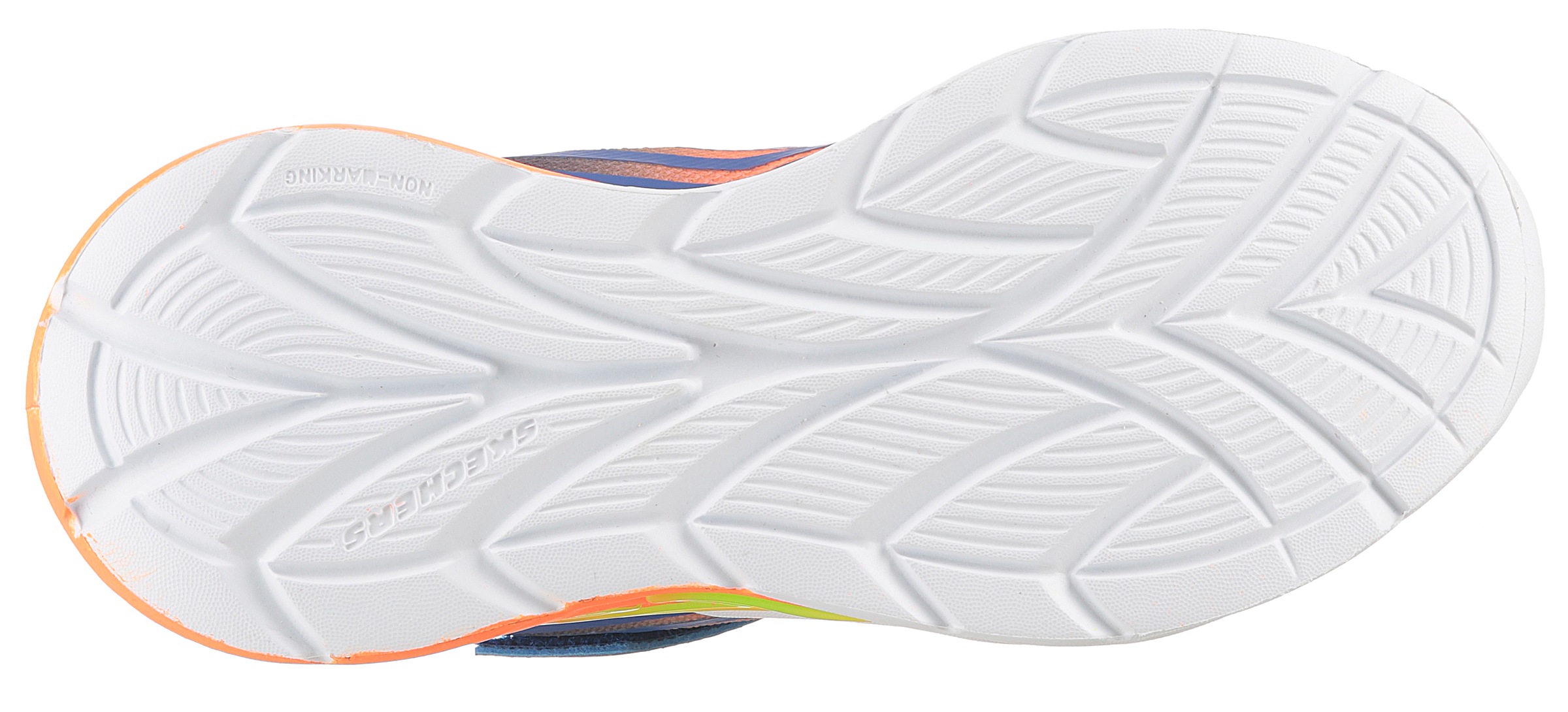 Sneaker SKECHERS "FLEX-GLOW ULTRA", Mädchen, Gr. 29, bunt (blau, multi), Lederimitat, Textil, Mesh, kontrastfarbene Details, Schuhe Sneaker, Klettschuh zum Schlüpfen, Größenschablone zum Download 3
