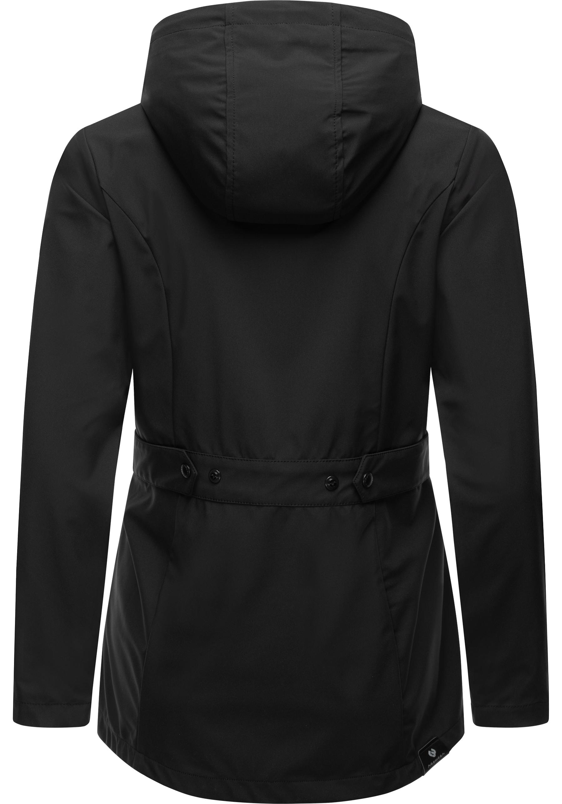 Ragwear Softshelljacke »Margge Shell«, mit Kapuze, wasserdichte Damen Übergangsjacke mit großer Kapuze
