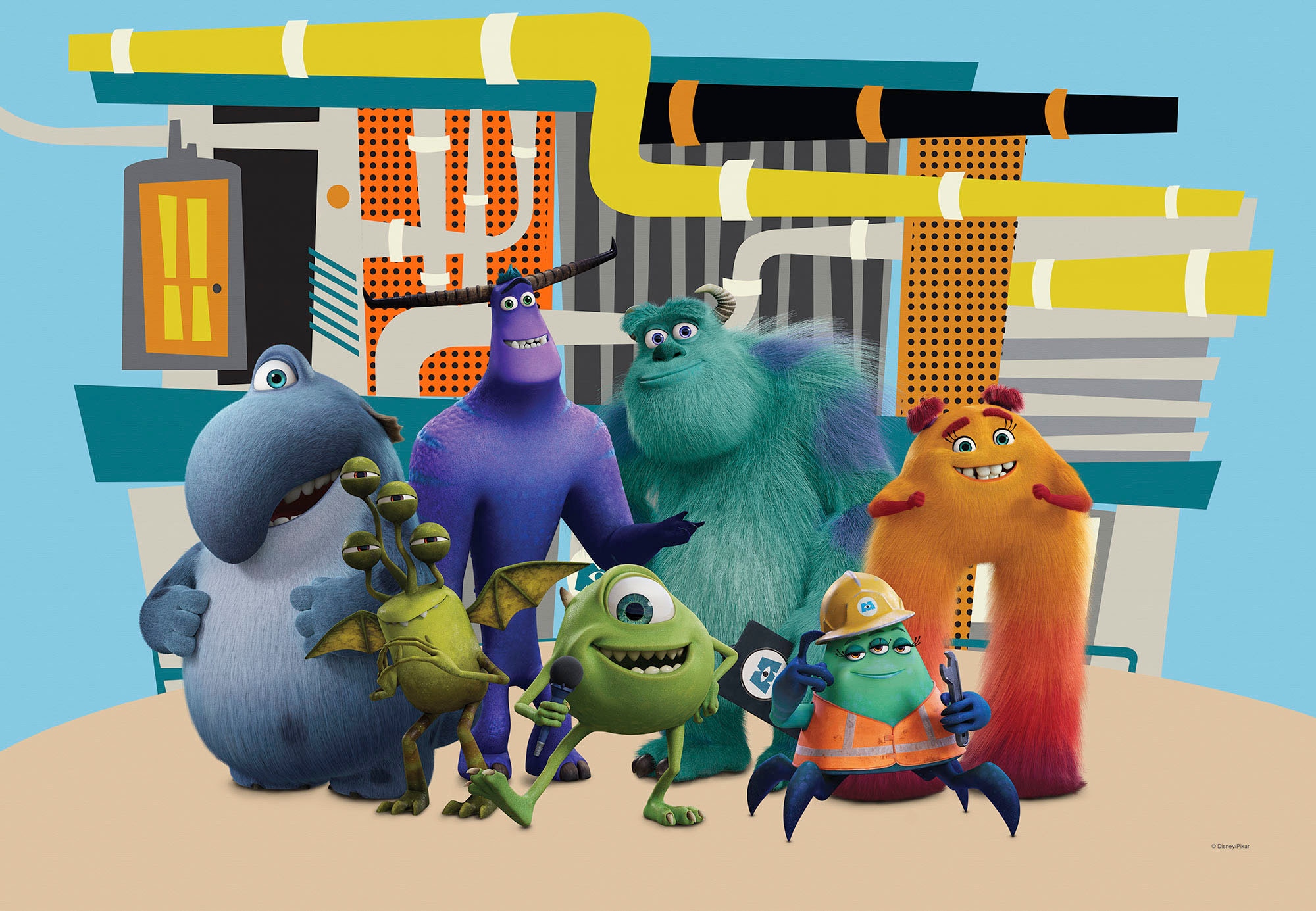 Komar Leinwandbild »Monsters at Work - Größe 40 x 60 cm«, Disney, (1 St., 40 x 60 cm (Breite x Höhe), Keilrahmenbild mit Echtholzrahmen, Kinderzimmer