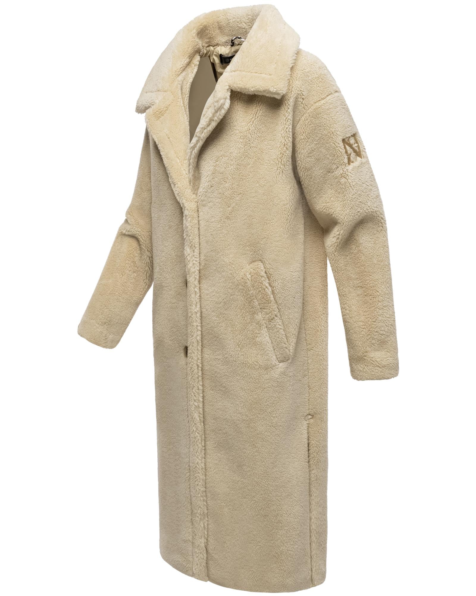 Navahoo Wintermantel »Teddyzauber 14«, Plüschmantel aus Teddyfleece mit abnehbmarem Krageneinsatz