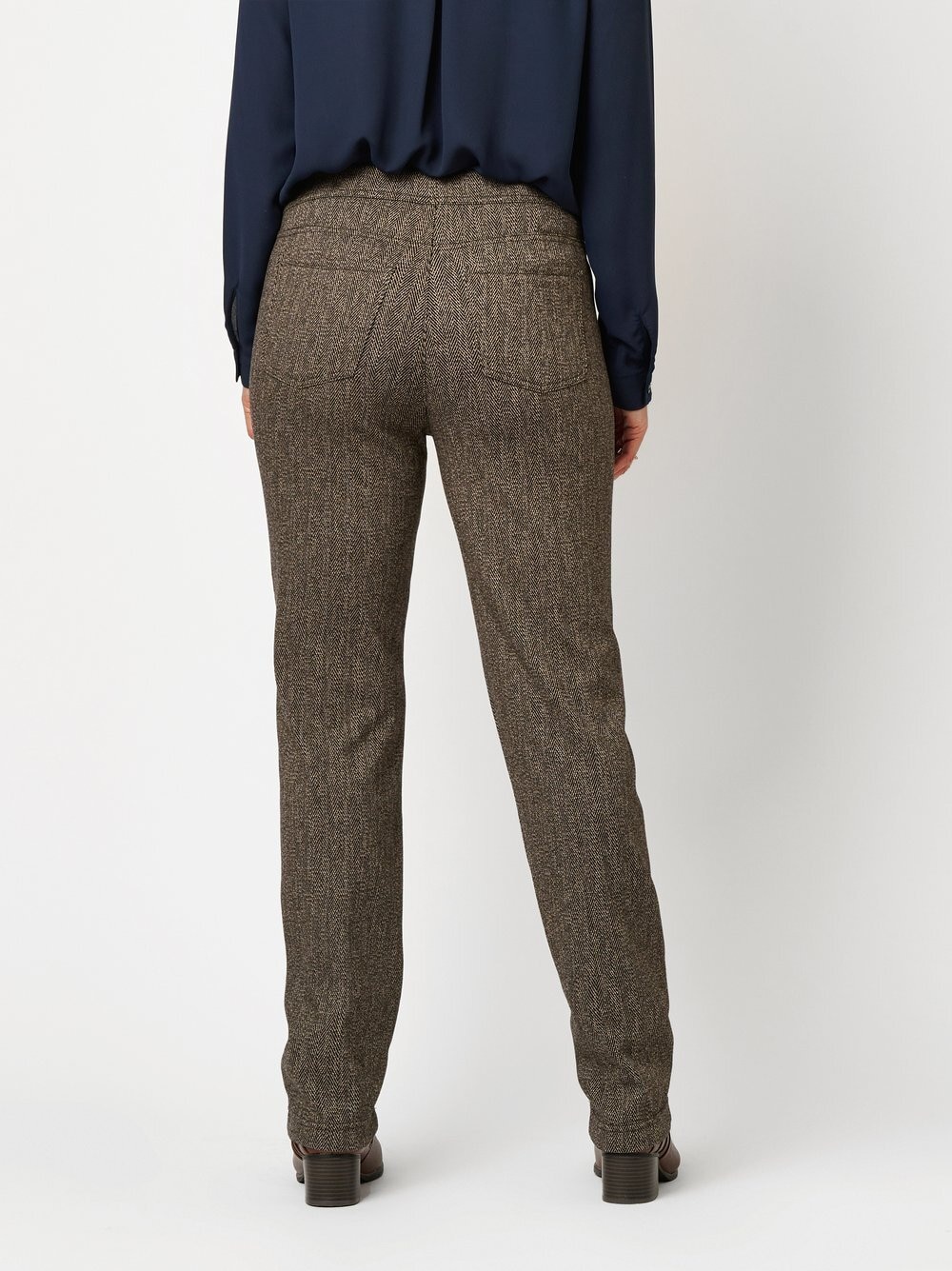 Relaxed Stretch-Hose »Alice«  mit Fischgratmuster