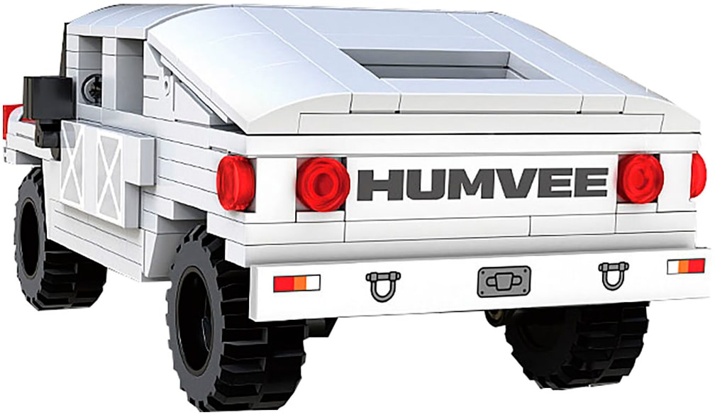 Jamara Konstruktions-Spielset »CaDA, Humvee 1:24 weiß Bricks«, (328 St.)