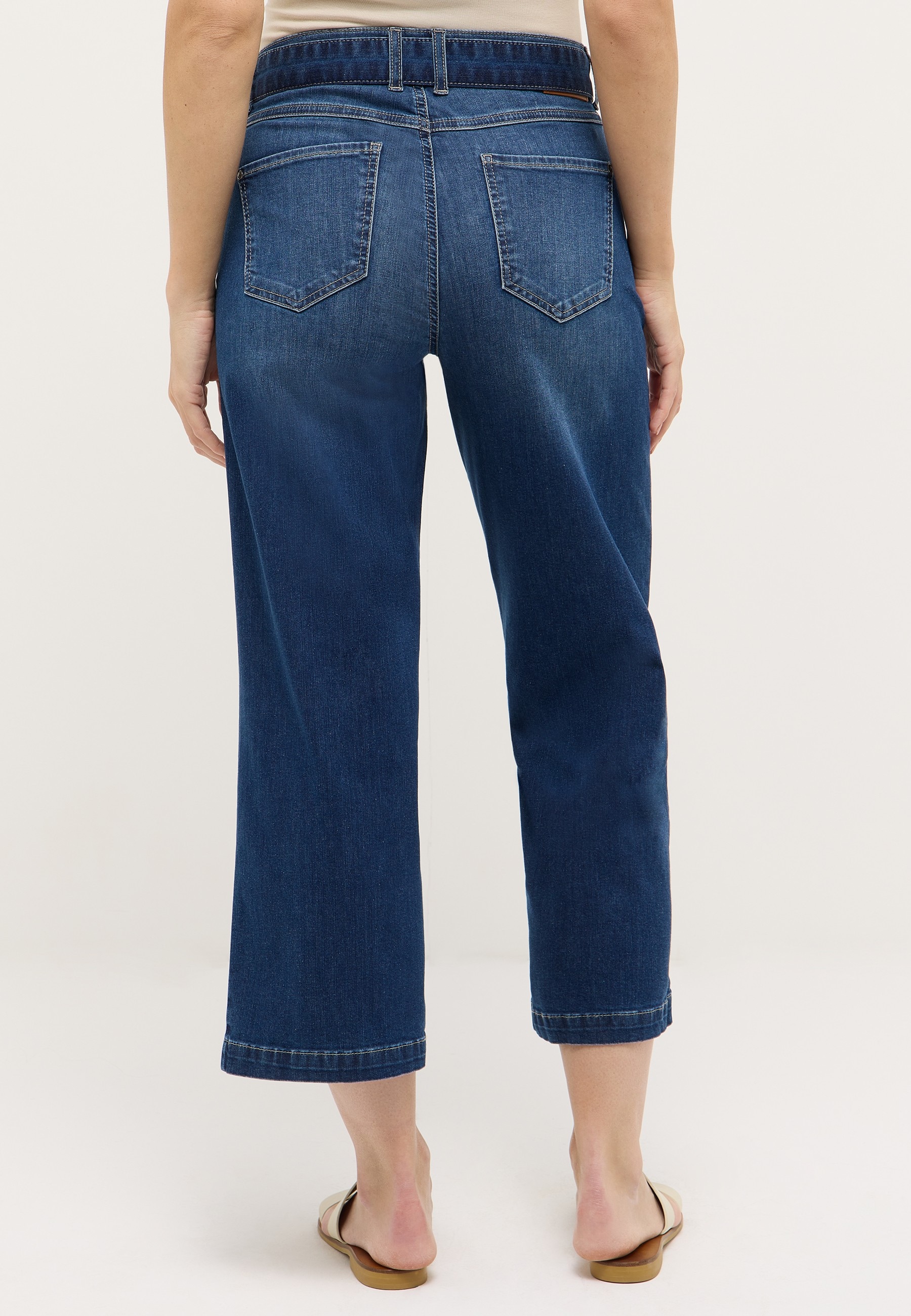 ANGELS 7/8-Jeans »Linn City« Culotte im Relaxed Fit, mit Gürtel