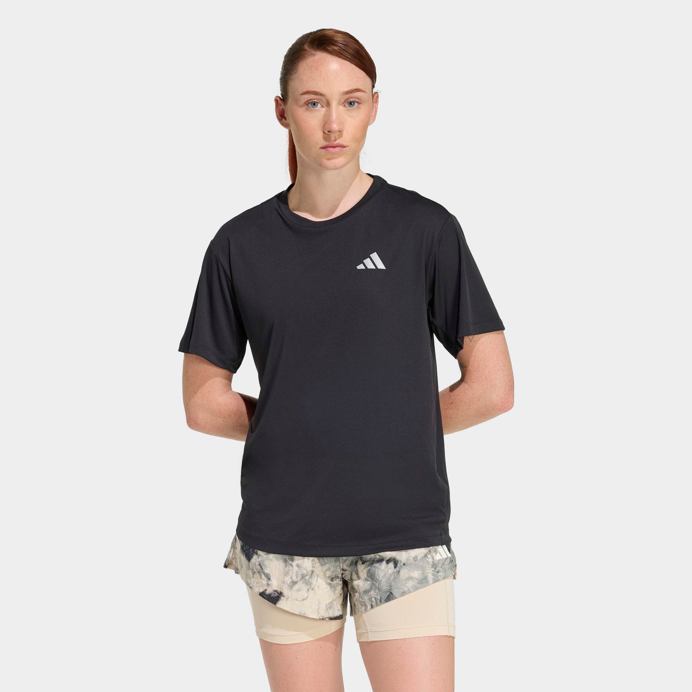 Laufshirt ADIDAS PERFORMANCE "ADI365 RUNNING ESSENTIALS", Damen, Gr. XXL, schwarz, Obermaterial: 100% Polyester, Rundhals, Shirts Laufshirt