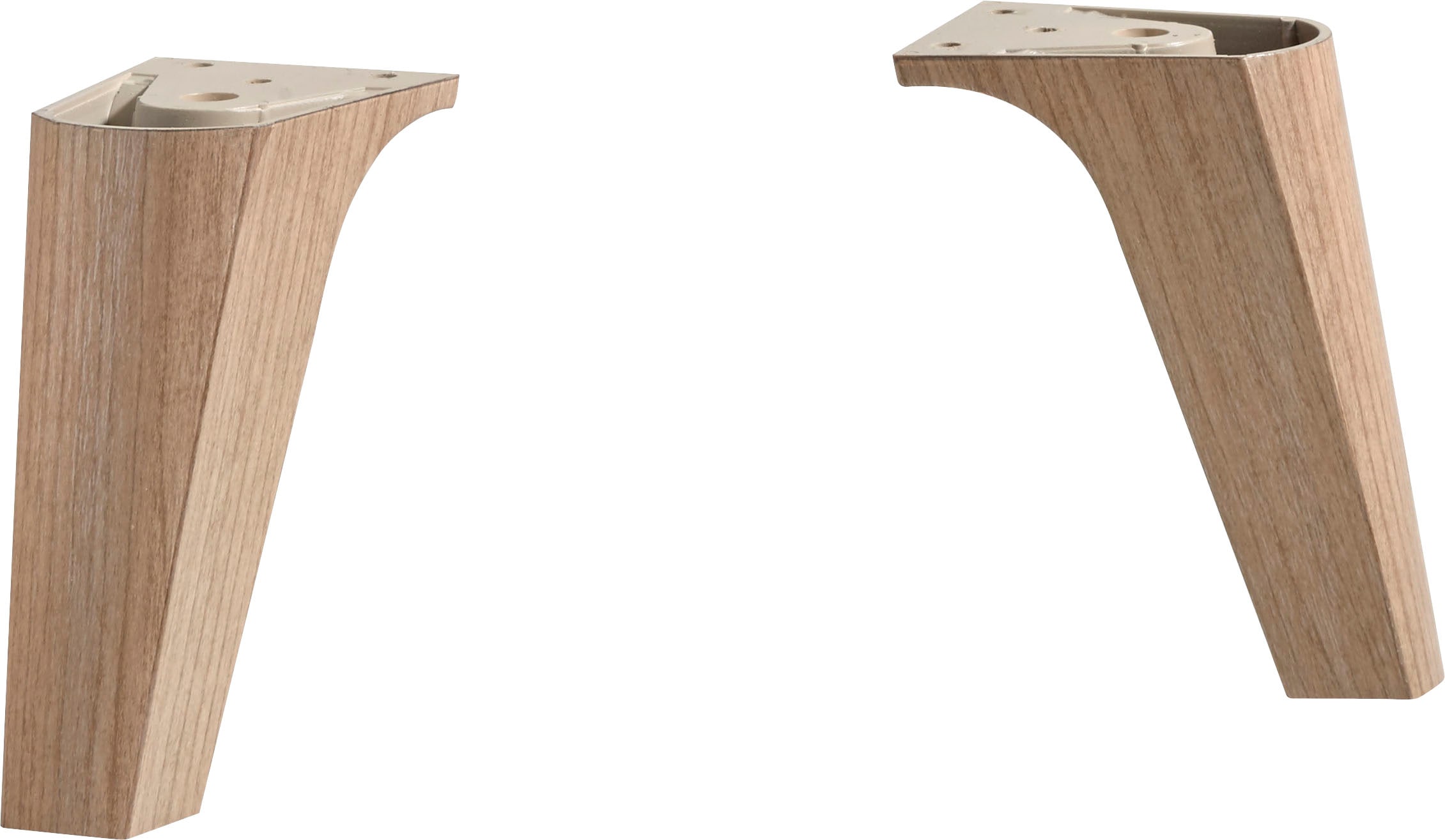 Saphir Möbelfuß »Quickset Fuß-Set, 2er Set Möbelfüße in Holzoptik, 12 cm hoch«, (2 St.), Möbelbeine aus Kunststoff, 2 Stück Badmöbel-Füße, Füße für Möbel
