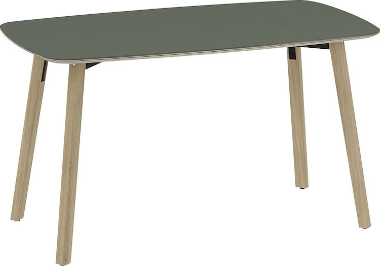 OTTO products Esstisch »Tables«, Füße aus Eiche massiv, mit schöner  Linoleum Beschichtung kaufen | BAUR