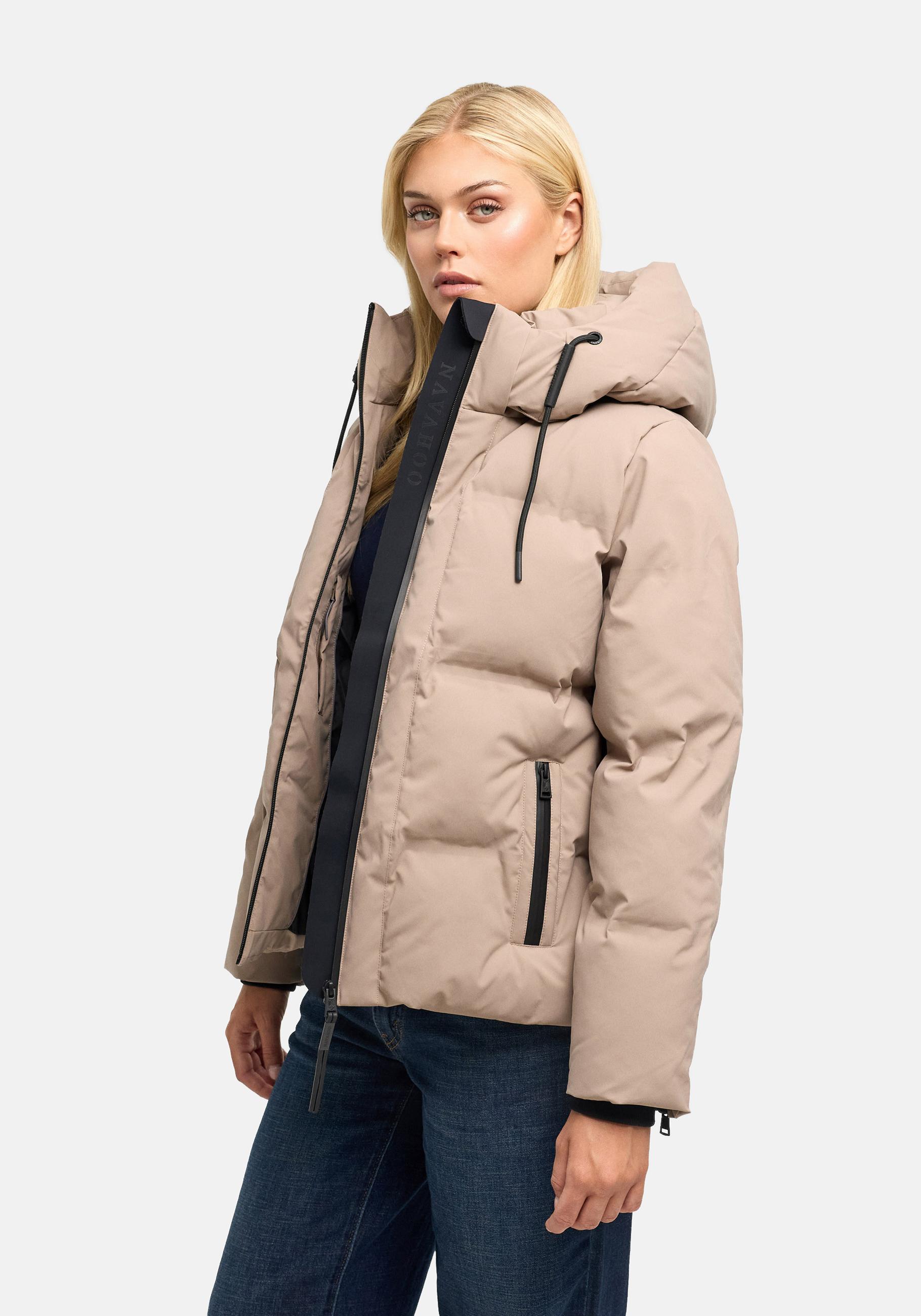 Navahoo Outdoorjacke "Wolkentanz XIV" mit Kapuze Kurze Damen Steppjacke mit abnehmbarer Kapuze