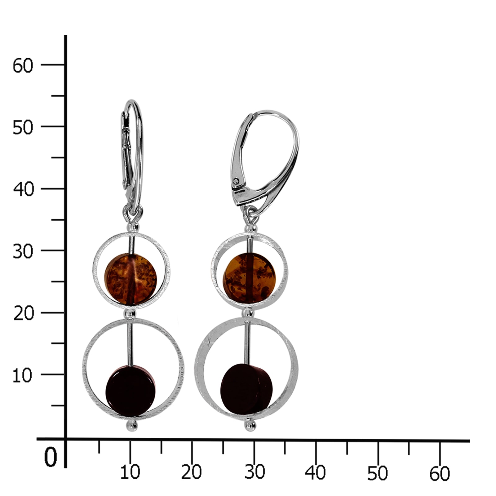 OSTSEE-SCHMUCK Paar Ohrhänger »- Valerie - Silber 925/000 - Bernstein«