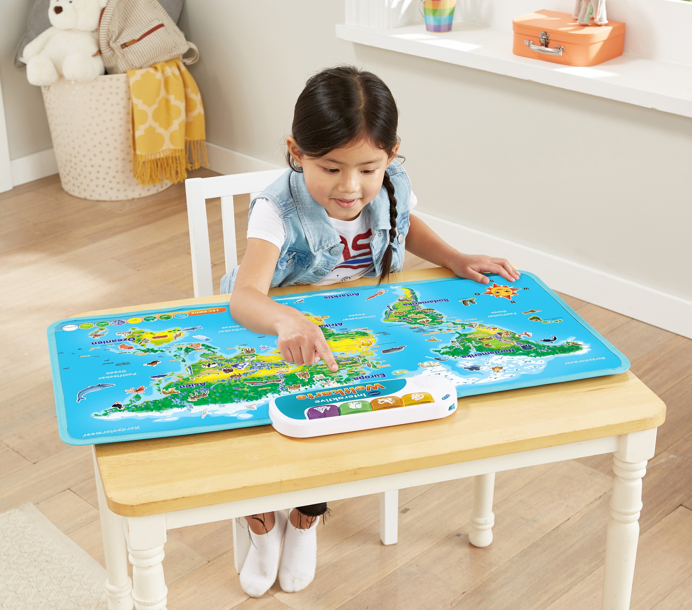 Vtech® Lernspielzeug »School & Go, Interaktive Weltkarte«, für Boden und Wand