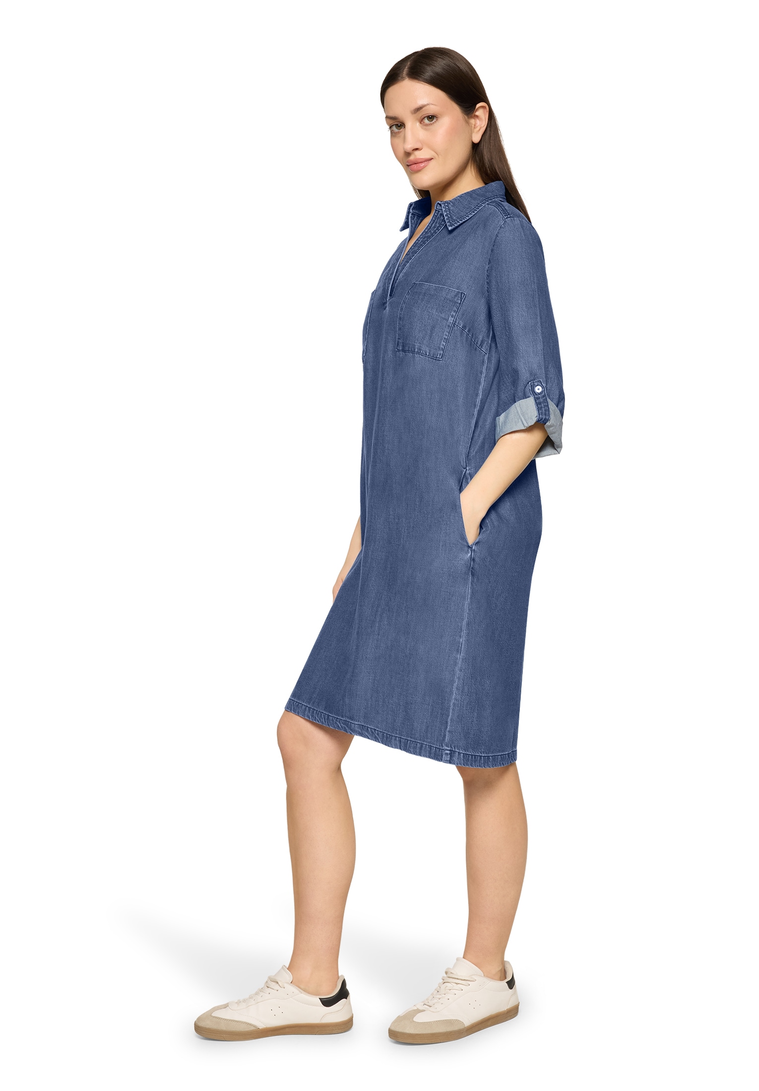 Cartoon Jeanskleid »Damen mit Kragen« Ohne Tasche