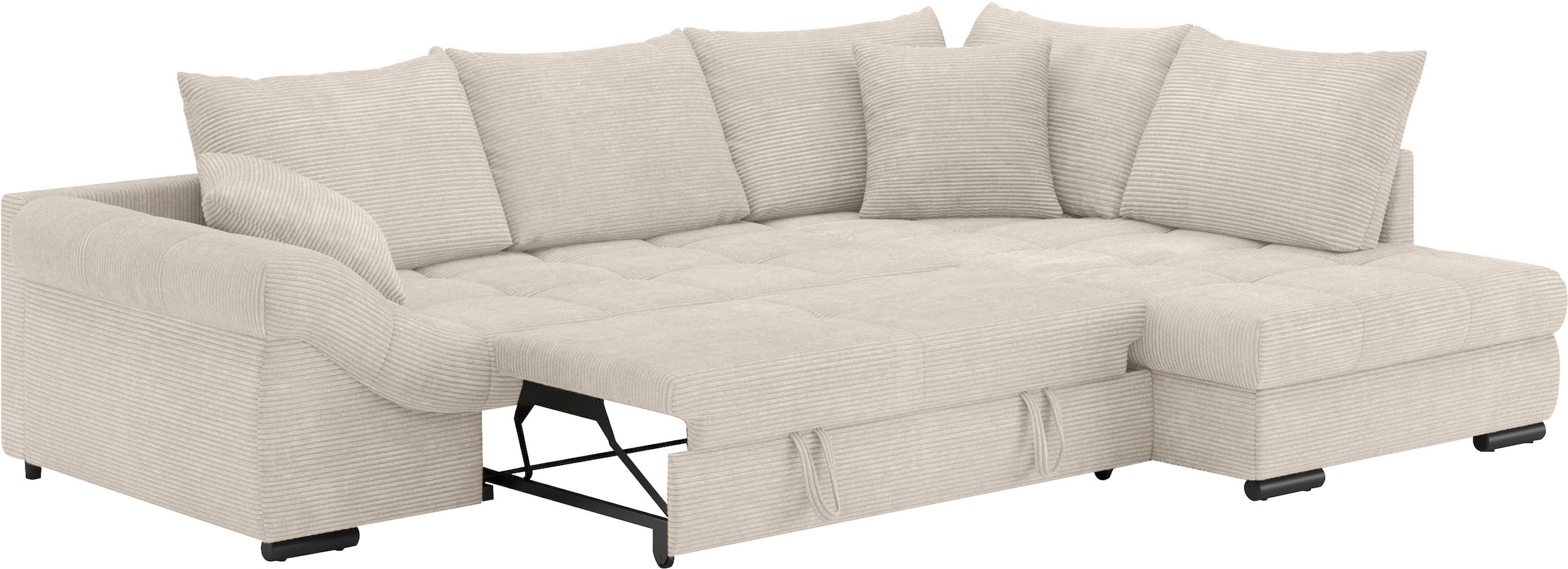 Mr. Couch Ecksofa »Allegro, L-Form«, mit Hochschläfer-Bettauszug, wahlweise mit Kaltschaum