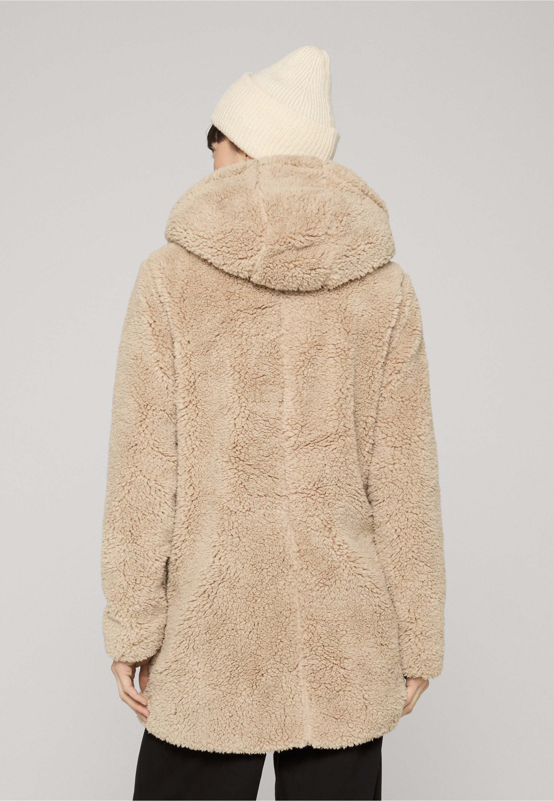 URBAN CLASSICS Allwetterjacke »Urban Classics Damen Ladies Sherpa Jacket« 1 Stk. tlg. mit Kapuze
