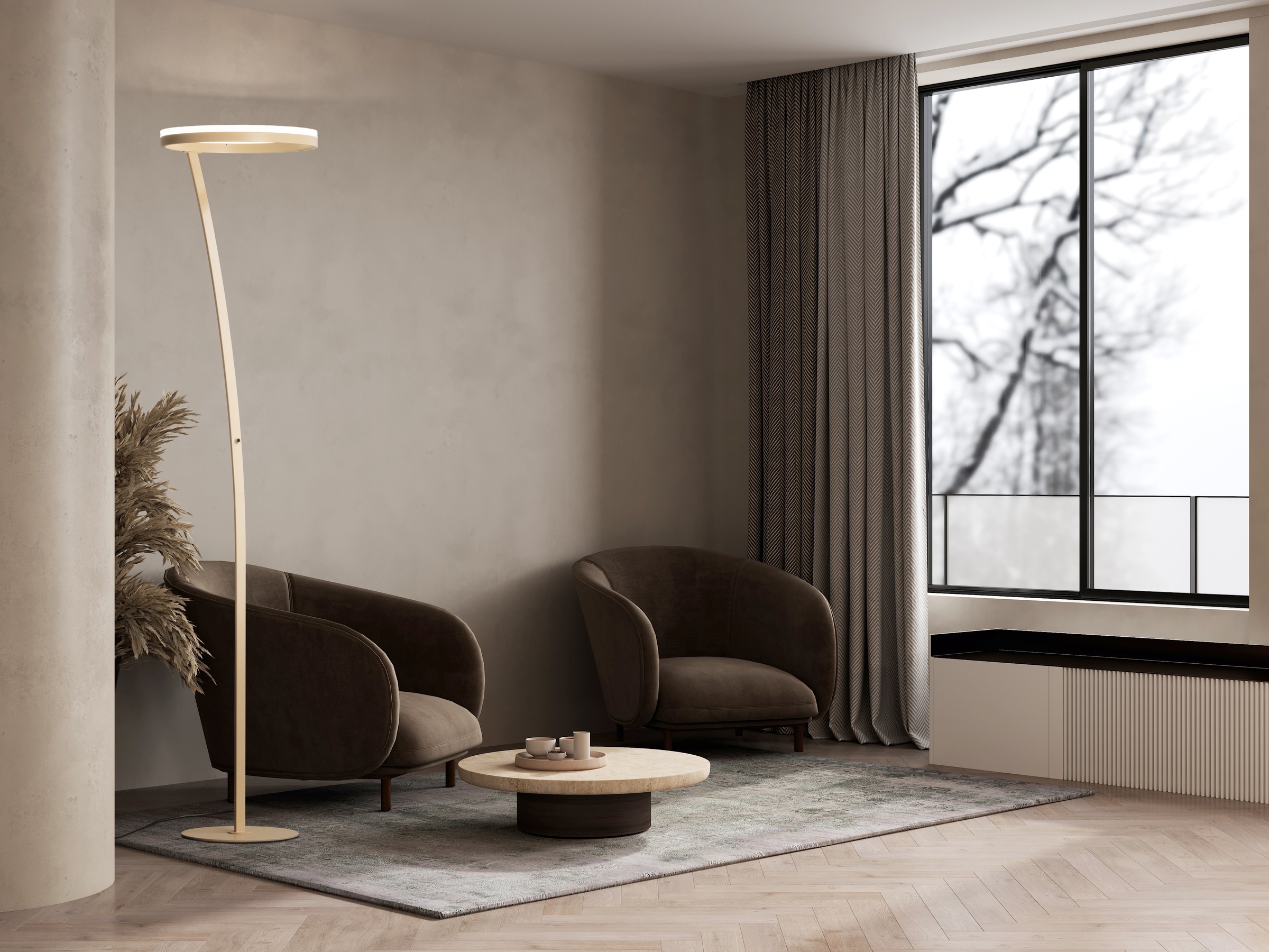 FISCHER & HONSEL Stehlampe »Sirko« LED-Board 1 Stk. Farbtemperatur in 3 Stufen einstellbar