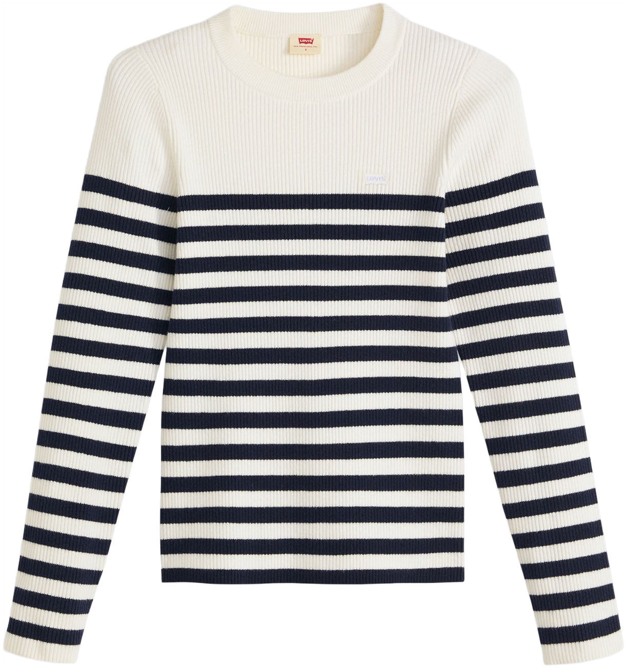 Levis Rundhalspullover "RIB CREW SWEATER", Geripptes Strickmuster günstig online kaufen