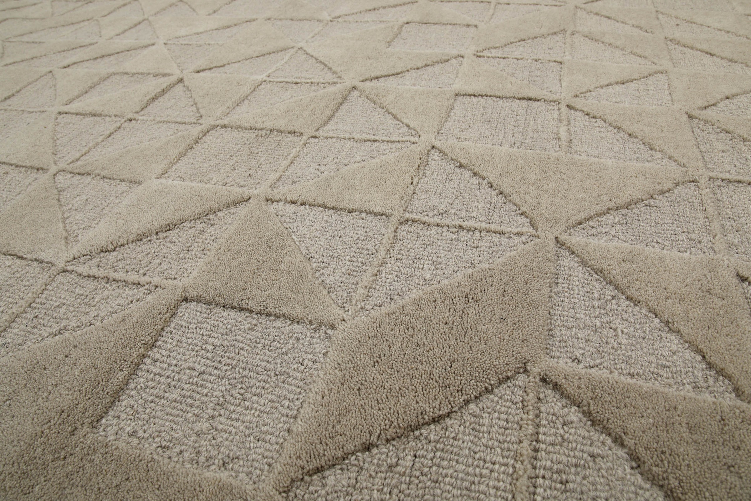 Wecon home Wollteppich »Hamptons THIRTYSEVEN«, rechteckig, 15 mm Höhe, Läufer, Schurwolle, Kurzflor, Wohnzimmer, elegant, geometrisch