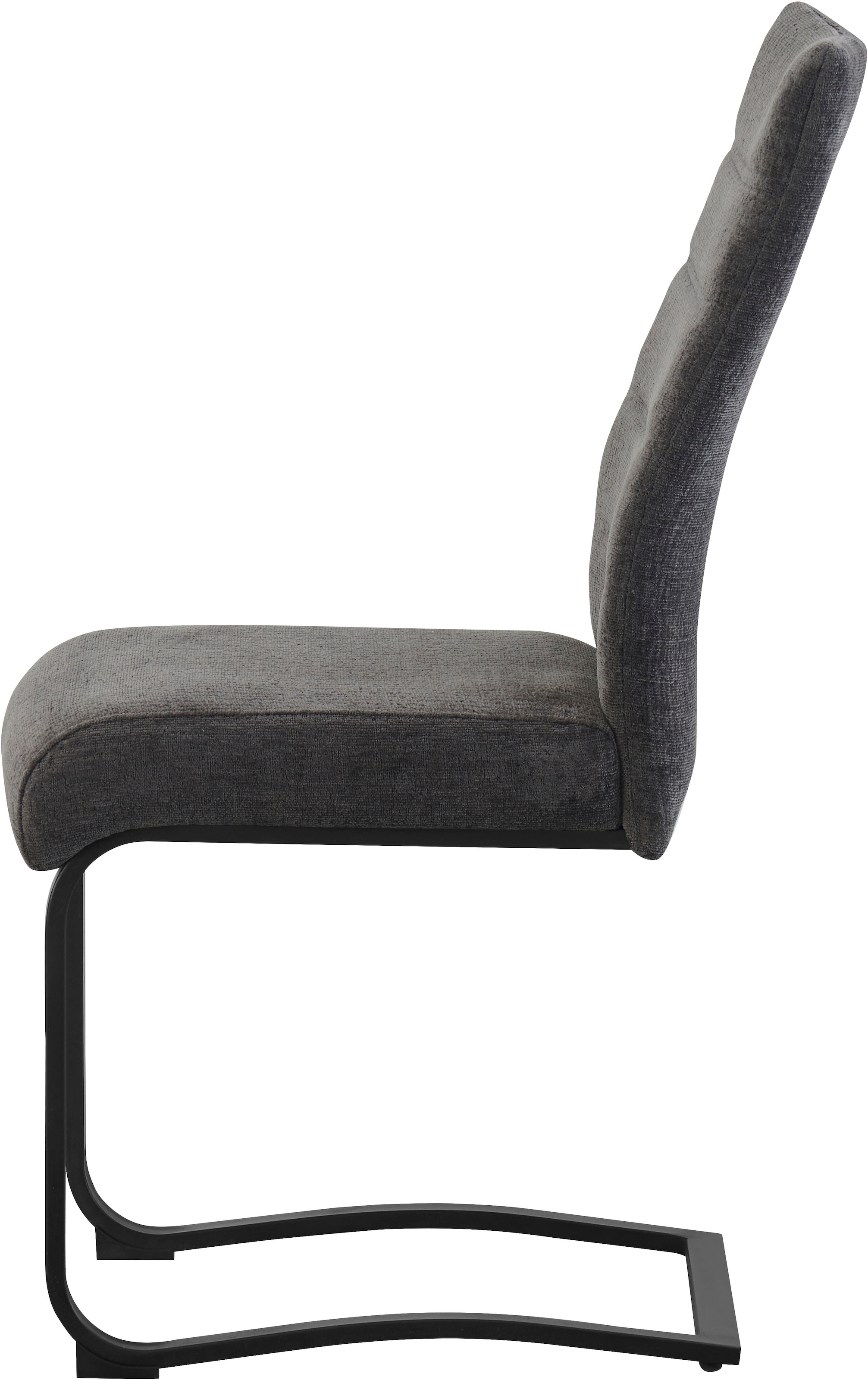 Home affaire Esszimmerstuhl »PICTOU, 2er Set, mit Metallgestell in matt schwarz« (Set) 2 Stk.in verschiedenen Farben, Belsatbarkeit pro Stuhl 120 kg, mit Armlehne