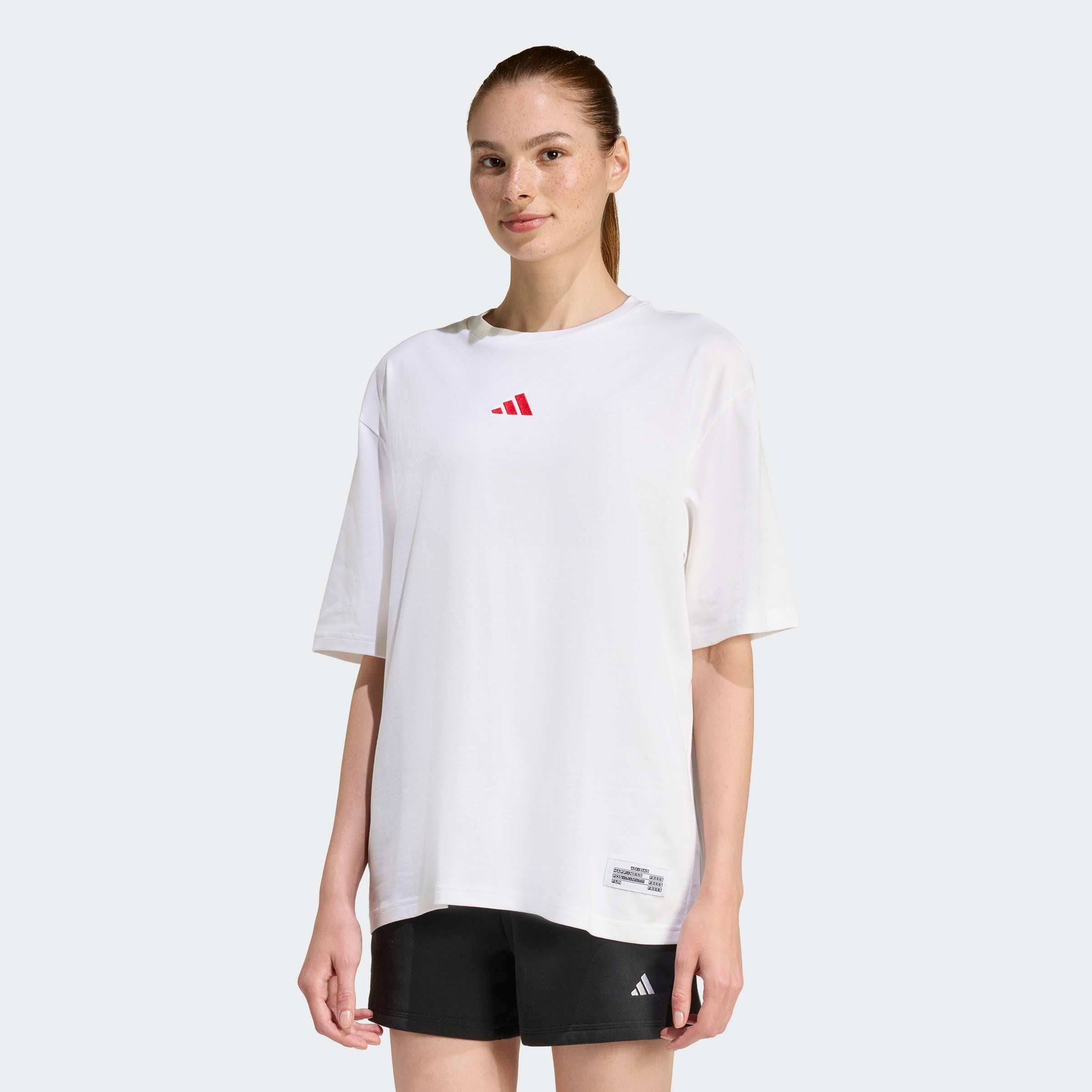 adidas Sportswear T-Shirt "MINI EMBROIDERY OVERSIZED GRAPHIC"