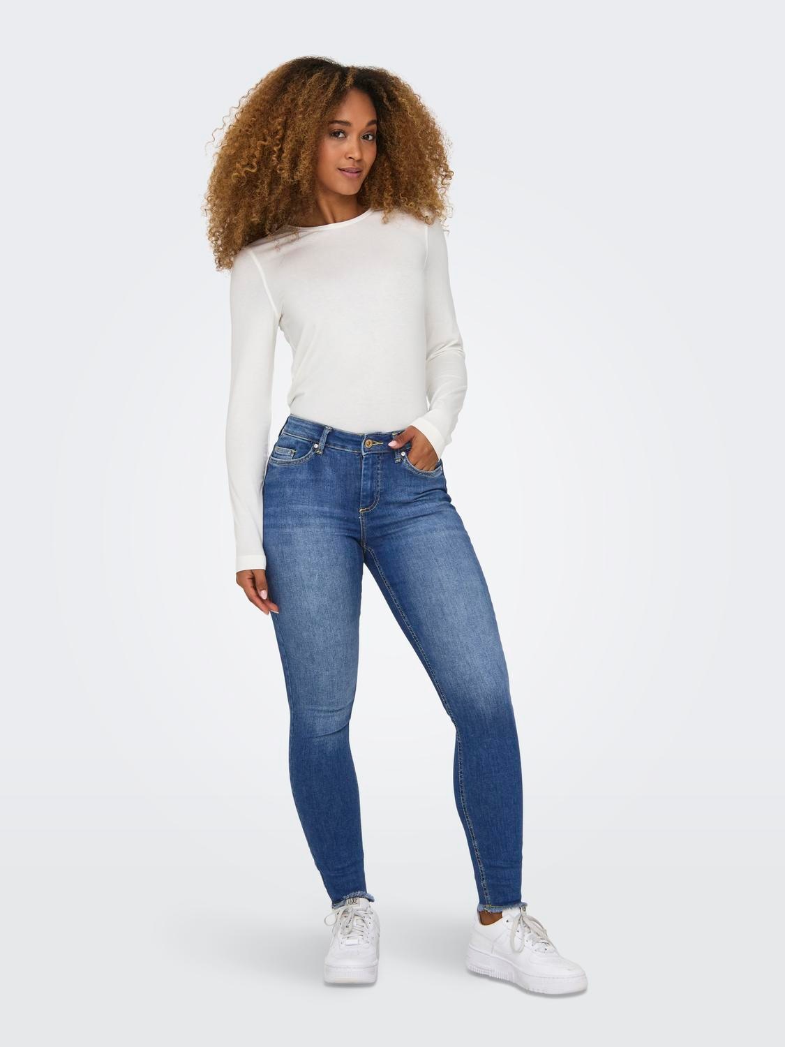 Only Onlblush Mid Sk Ankle Jeans Medium Blue Denim 30 3