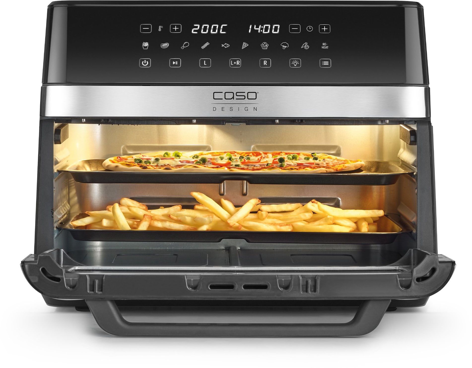 Caso Heißluftfritteuse »3186 Design AirFry DuoChef«, 2200 W, Fassungsvermögen 0 l