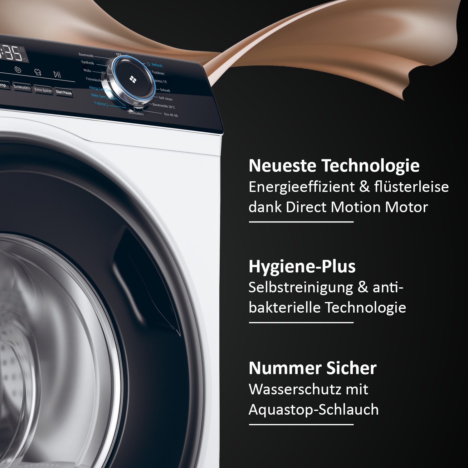 Thumbnail - Haier Waschtrockner "HWD80-B14939" I-PRO SERIE 3 8 kg /5 kg 70 dB(A) Refresh Dampf-Funktion