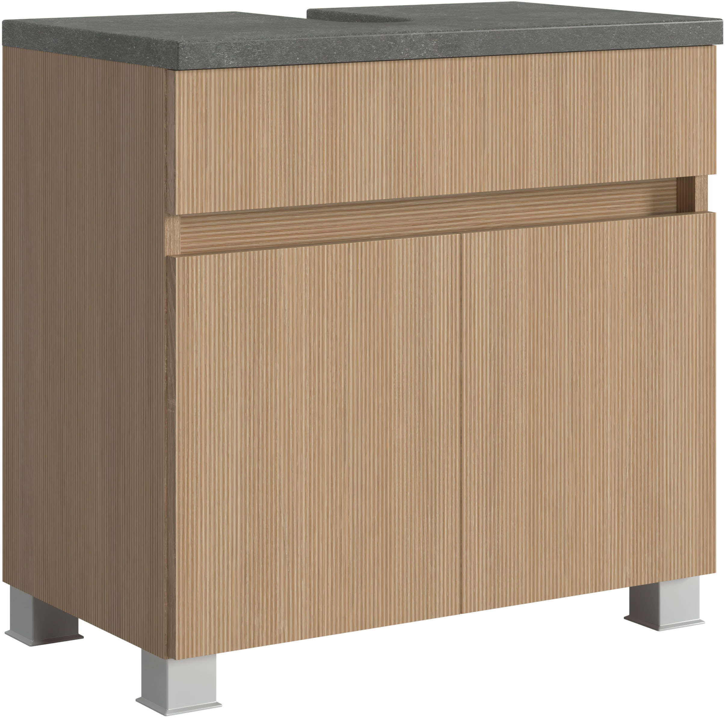 Thumbnail - welltime Badmöbel-Set "EIXO, Set aus Spiegelschrank und Unterbeckenschrank"