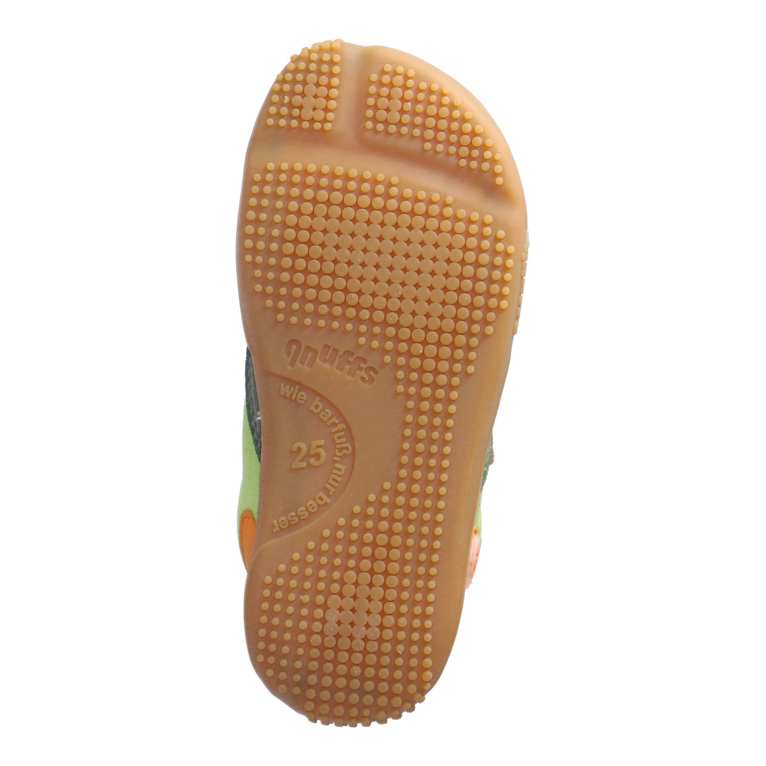 qnuffs Barfußschuh »Ahorn«  Halbschuh, Klettschuh mit Nullsprenung, Größenschablone zum Download