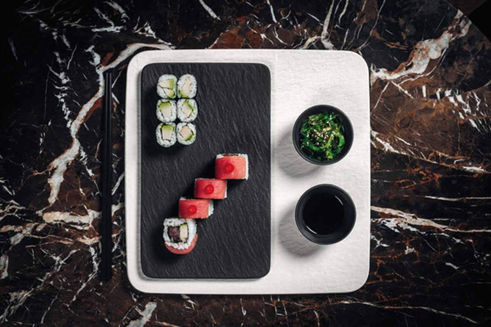 Villeroy & Boch Servierplatte »Servierplatte Manufacture Rock ø 32,5 cm weiß«