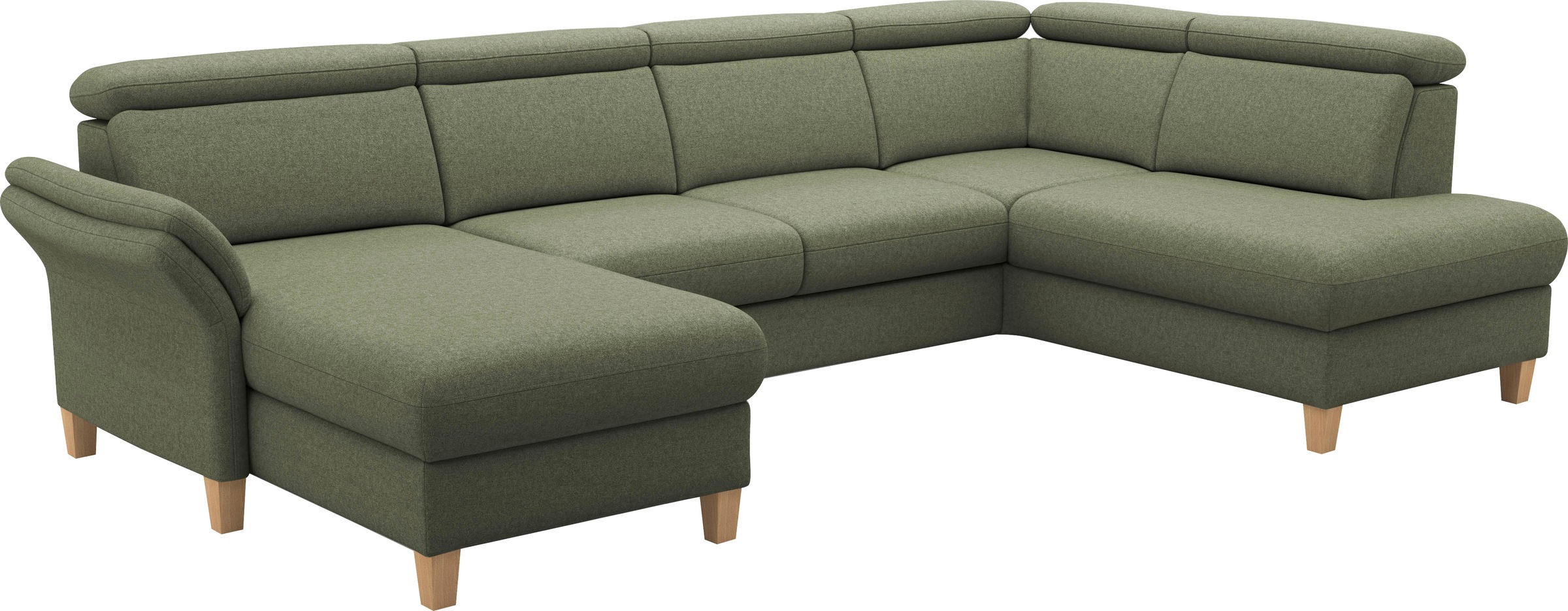 Thumbnail - Home affaire Wohnlandschaft "Glendale, U-Form" inkl. Kopfteilverstellung, wahlweise mit Vorziehsitz und Bettkasten