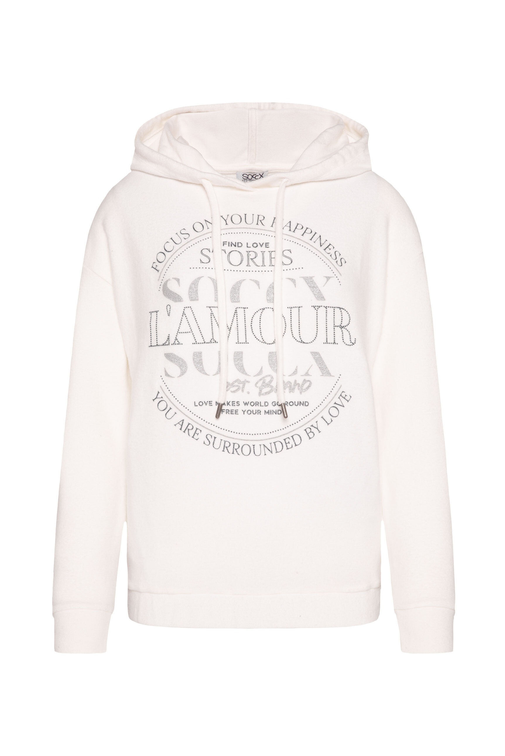 SOCCX Kapuzenpullover mit elastischem Saum