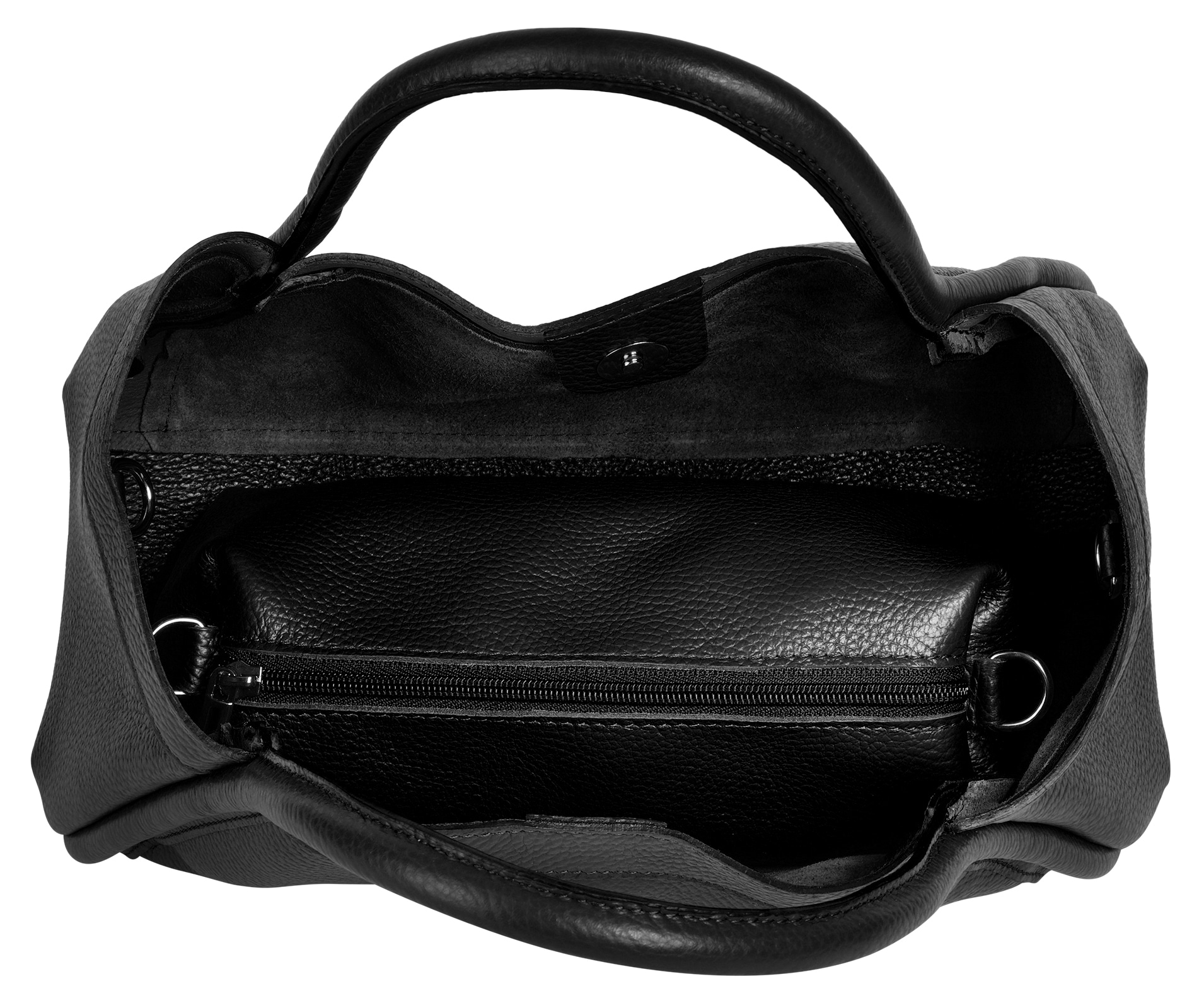 Cluty Henkeltasche »2 in 1«, echt Leder, Made in Italy