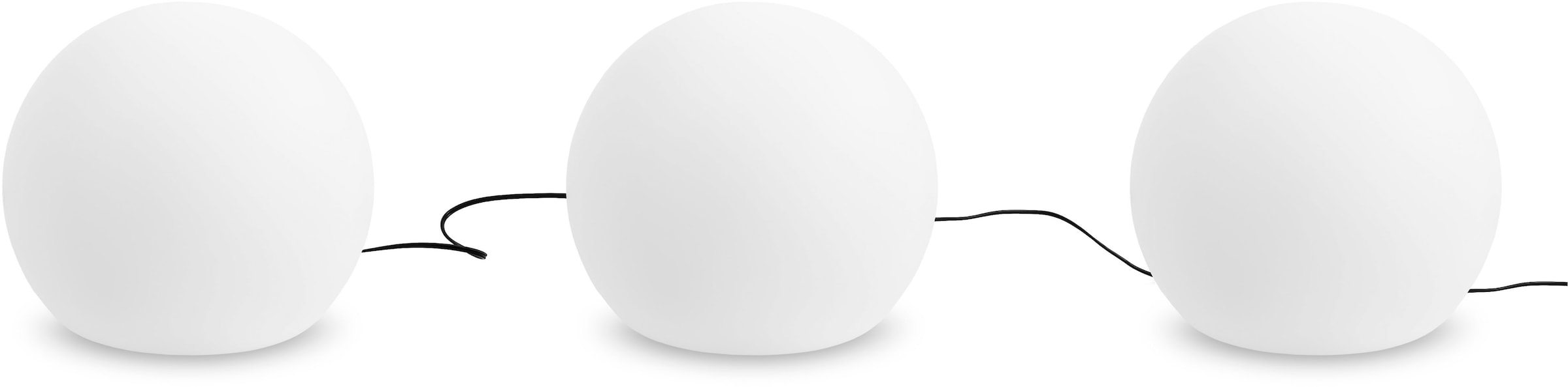 my home LED Solarleuchte »Orlaith, LED-Solar Kugelleuchten, 3er Set«, Leuchtmittel LED-Modul | LED fest integriert, mit Erdspießen