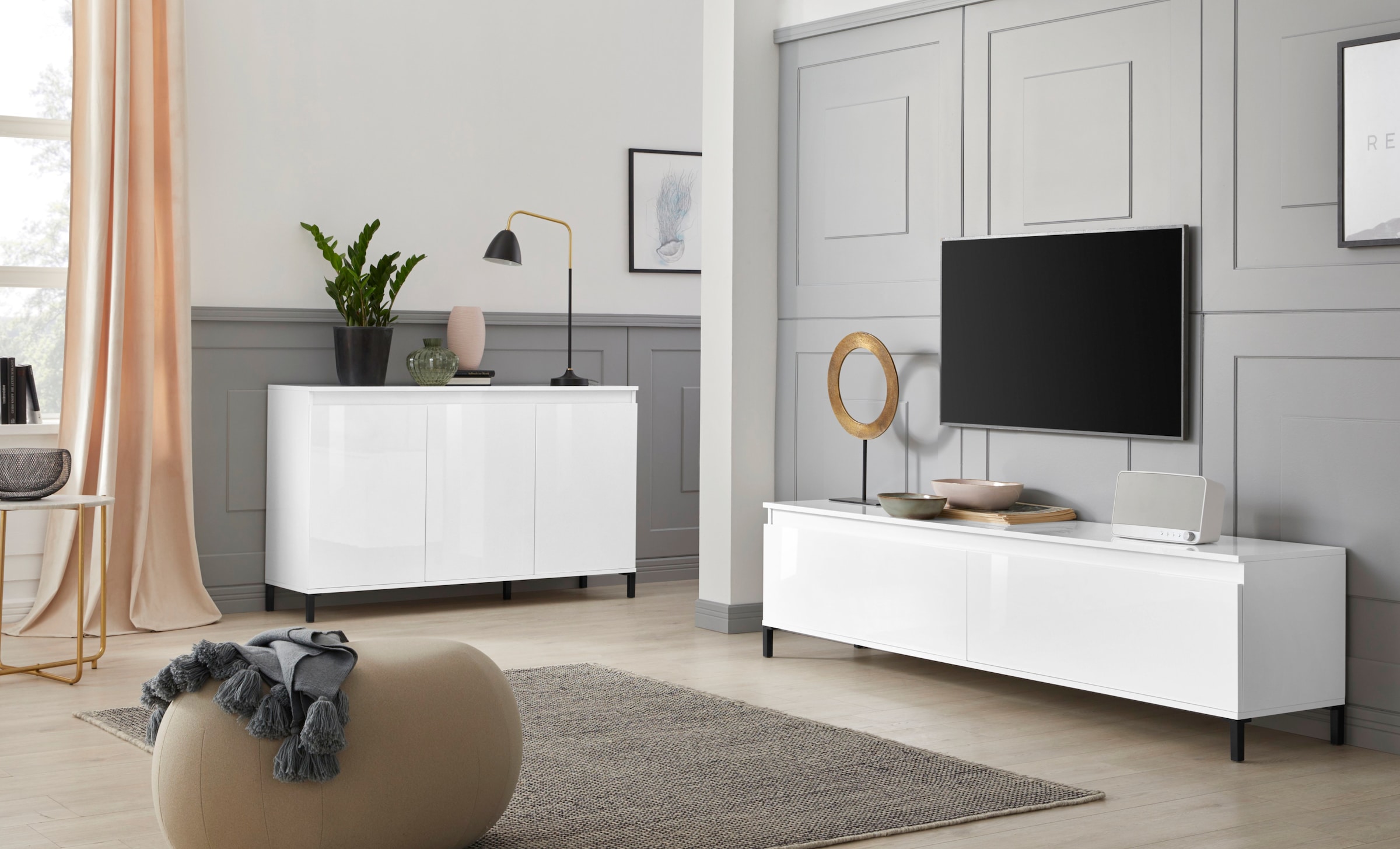 INOSIGN Sideboard »Genio«, Breite 138 cm, mit wendbare Blende ohne Beleuchtung