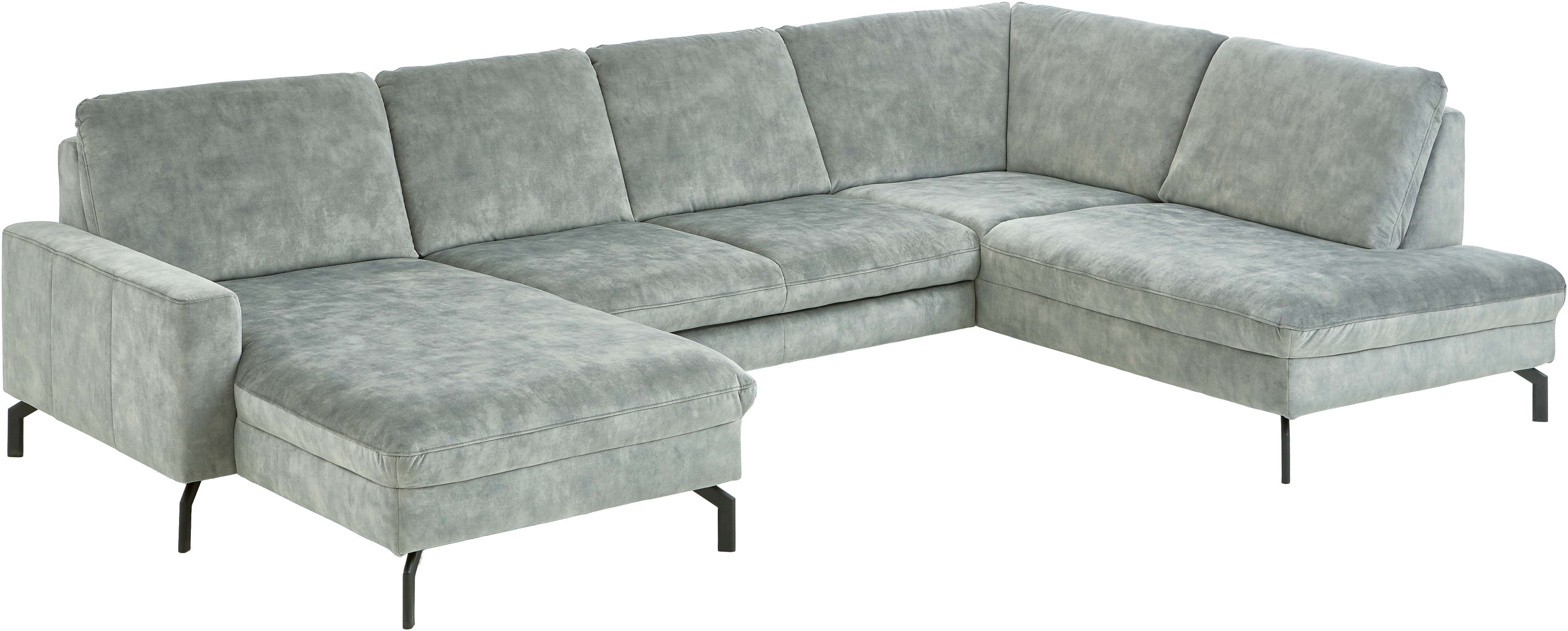 Die PlanBar Wohnlandschaft "ZE-EM20028 U-Form, Breite 332 cm" wahlweise mit Kopfstützen und Sitztiefenverstellung