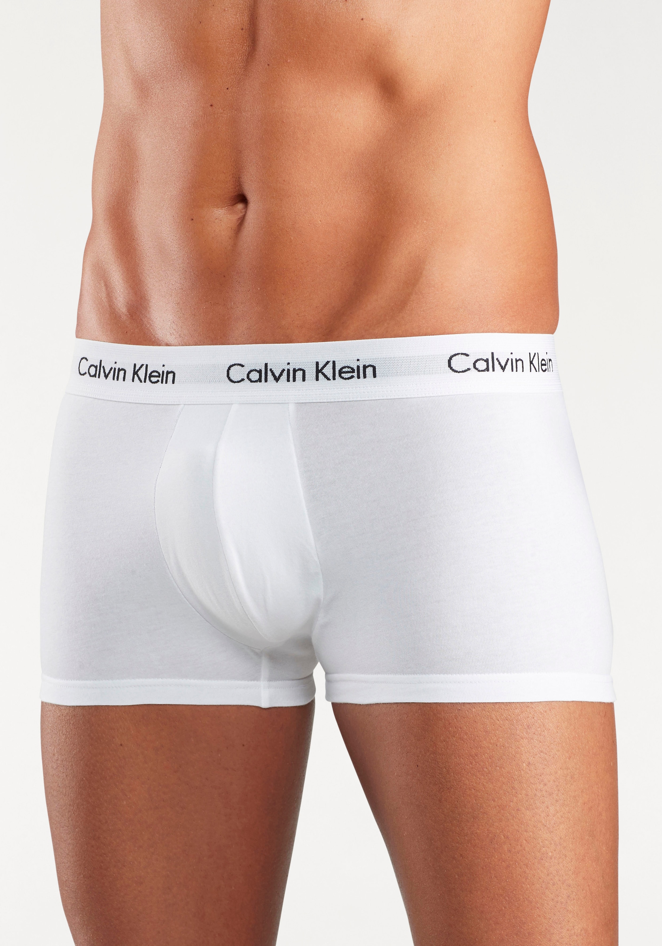 Calvin Klein Underwear Trunk »Low Rise Trunk 3 PACK« 3 Stk. mit weißem Webbund