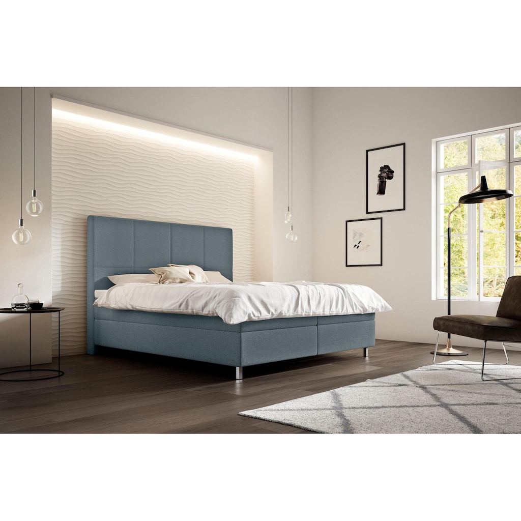 Schlaraffia Boxspringbett »Saga«, GELTEX® Next Topper, Metallfuß in Chrom