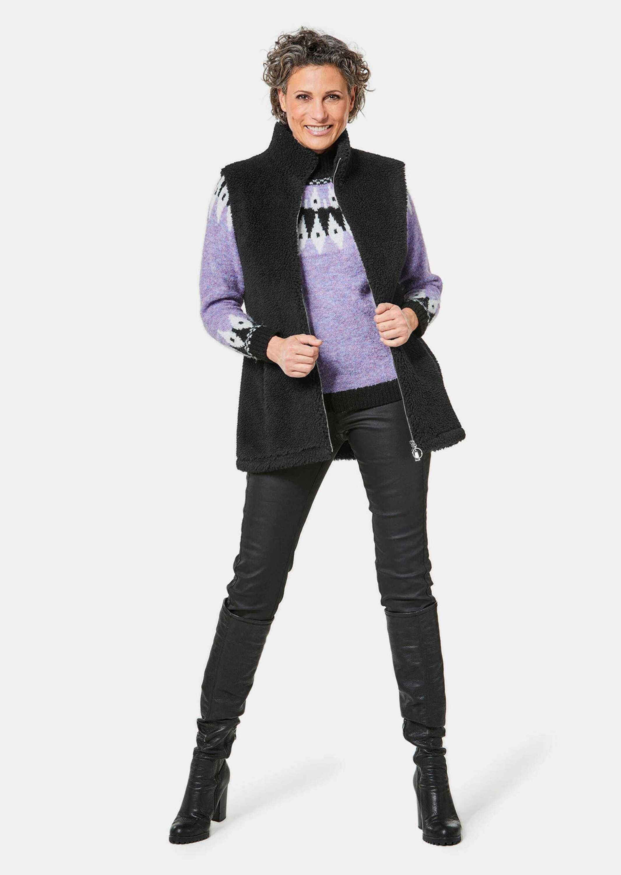 GOLDNER Kurzweste "Kurzgröße Fellimitat-Weste" Felloptik günstig online kaufen