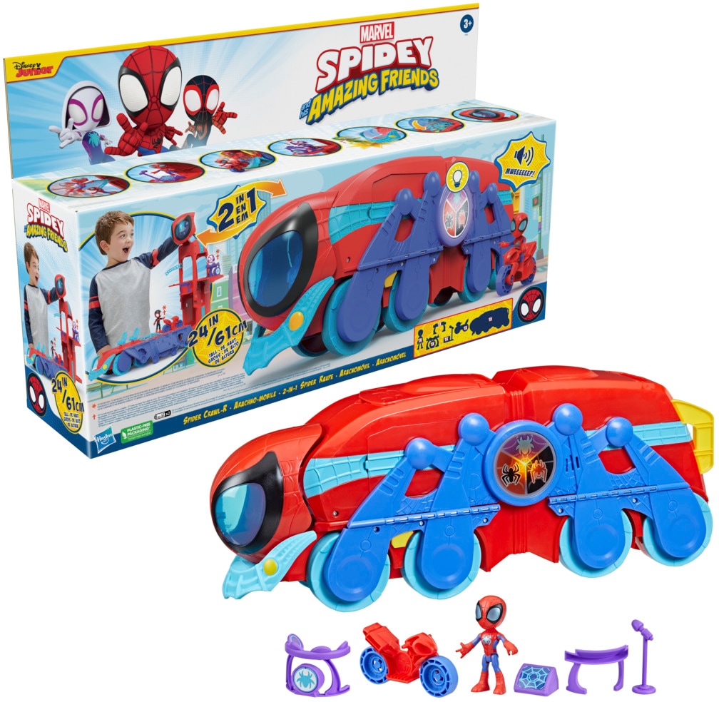 Spielwelt »Marvel Spidey and His Amazing Friends 2-in-1 Spider Raupe«, mit Licht und...