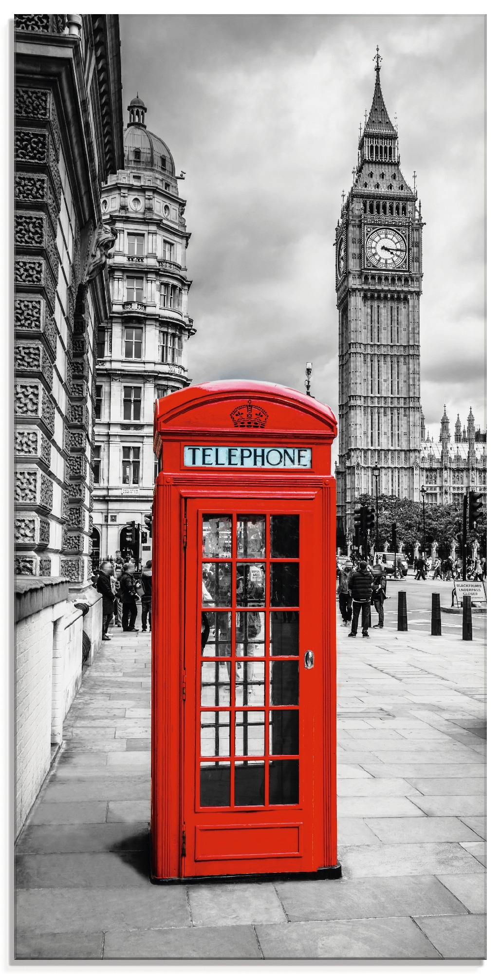 Artland Glasbild "London Telefonzelle I" Architektonische Elemente 1 Stk. tlg. in verschiedenen Größen