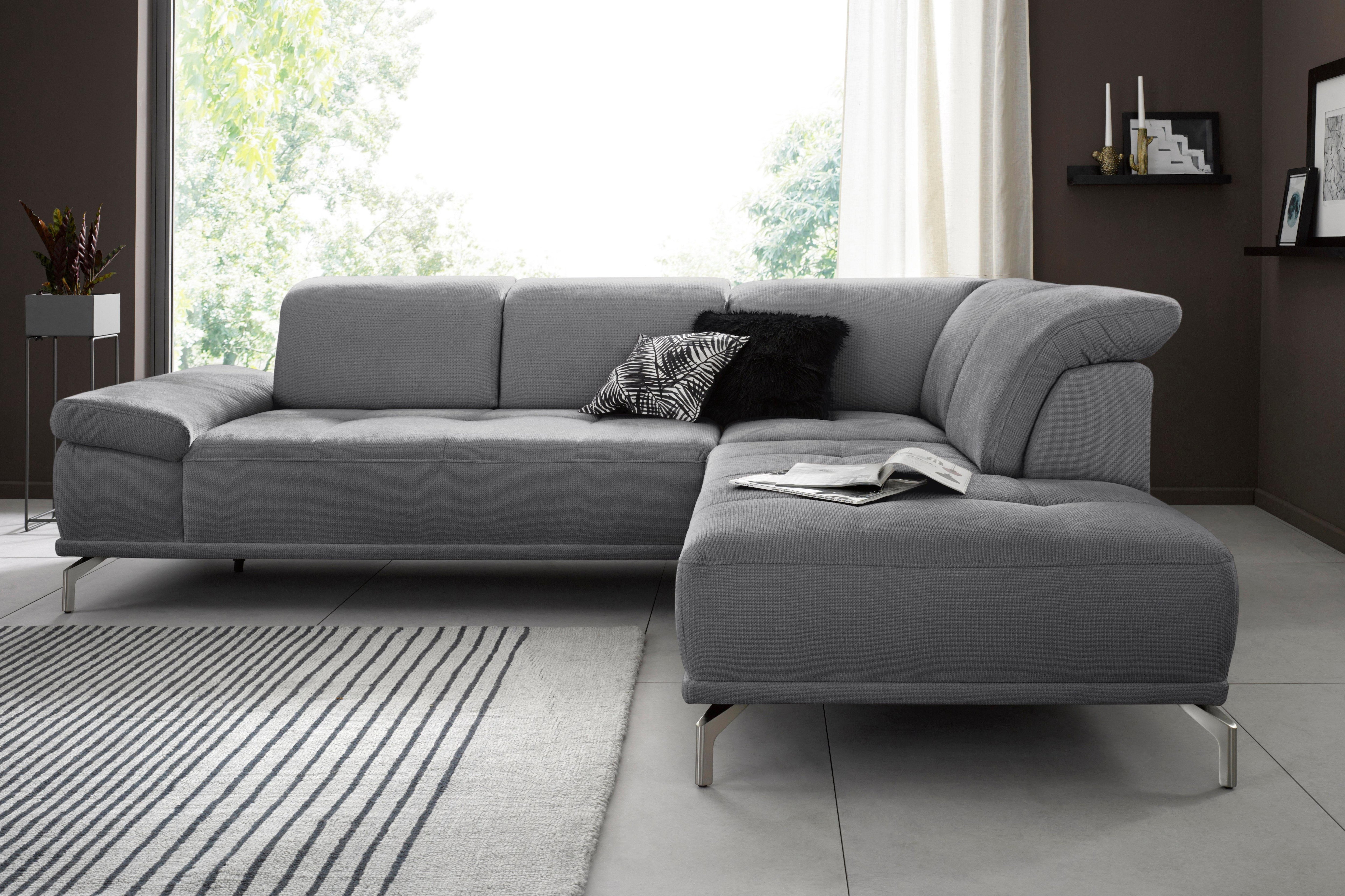 OTTO home Ecksofa "Caluna" Inkl.Sitztiefenverstellung, wahlweise mit Kopf- und Armteilverstellung