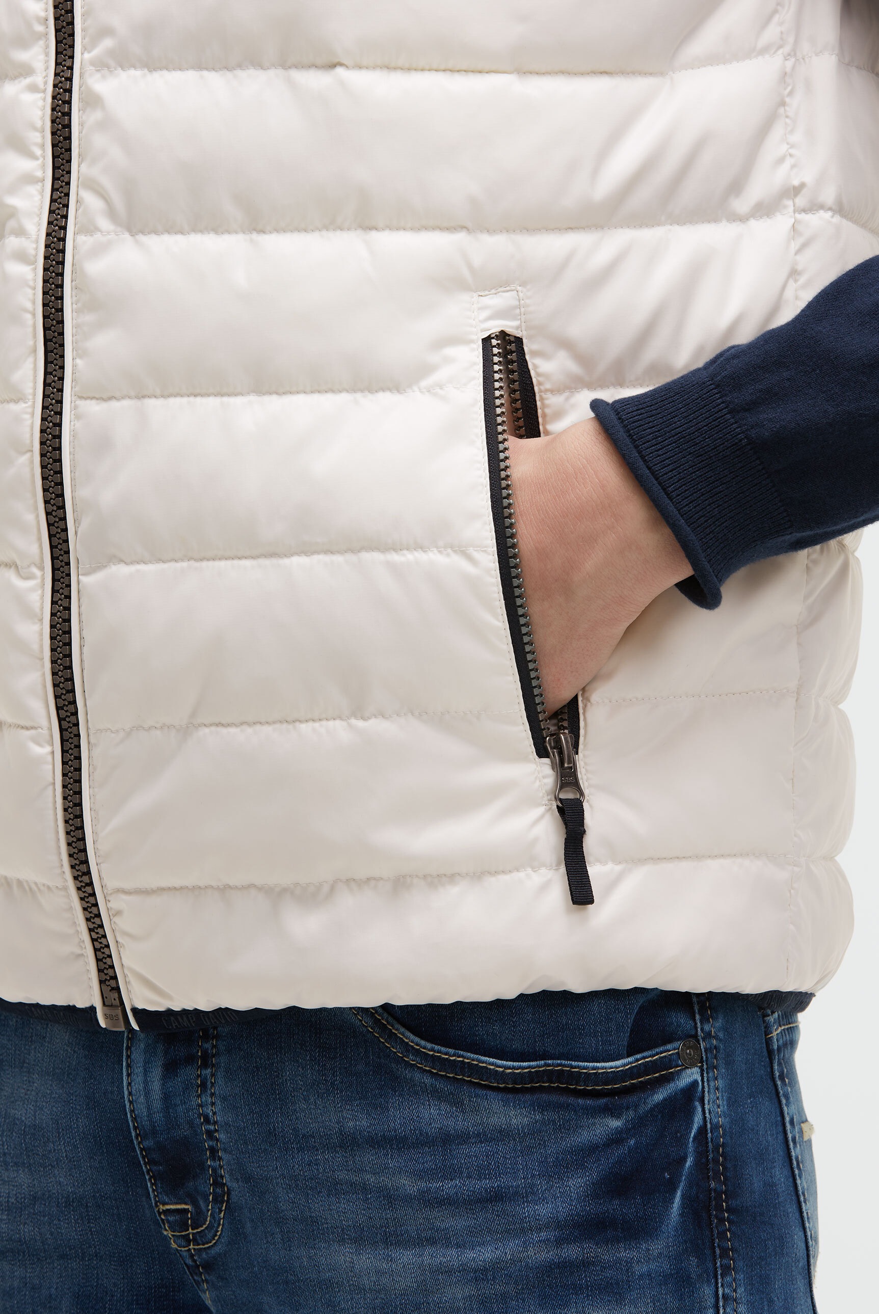 CAMP DAVID Steppweste mit elastischem Saumabschluss