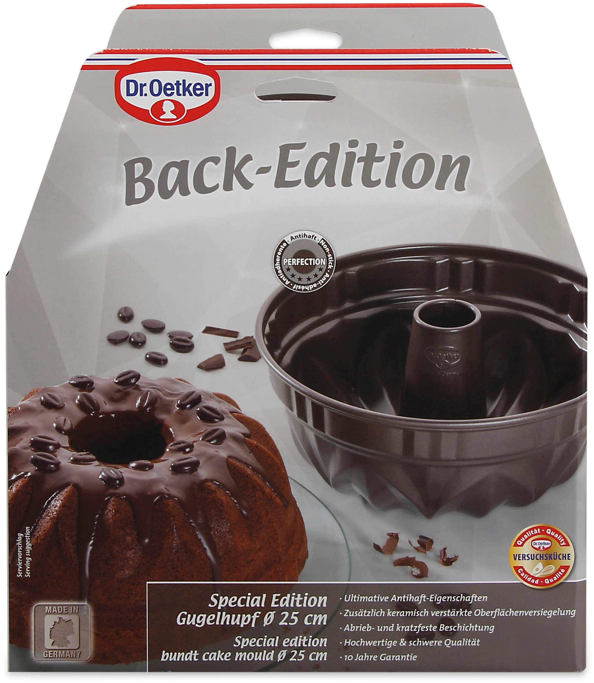 Dr. Oetker Küchenhelfer Gugelhupfform »Back-Edition, Ø 25 cm, , für Klassiker & kreative Backideen« mit Antihaft-Beschichtung, hitzebeständig bis 230°C