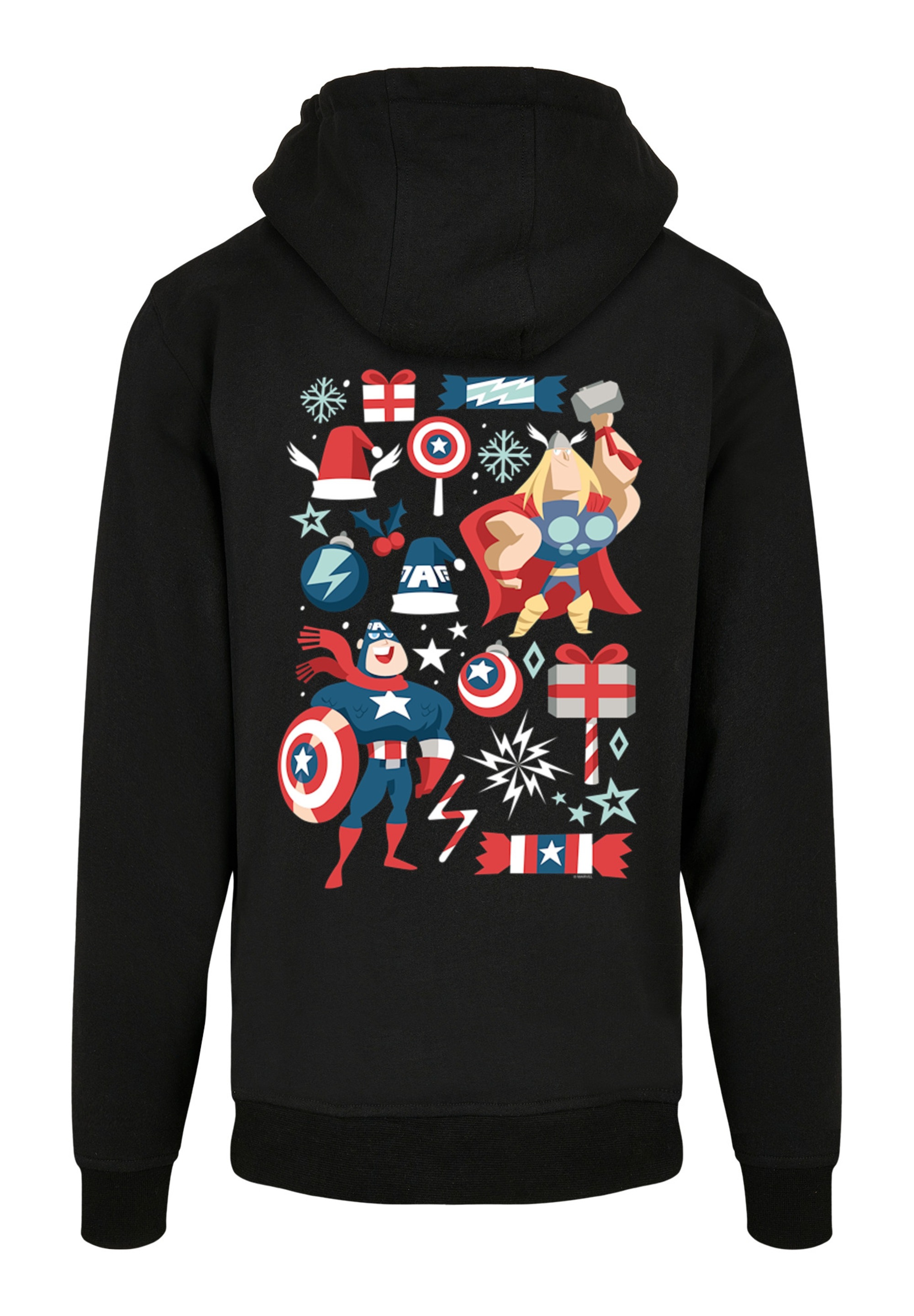 F4NT4STIC Kapuzenpullover »Marvel Thor und Captain America Lebkuchen«, Print