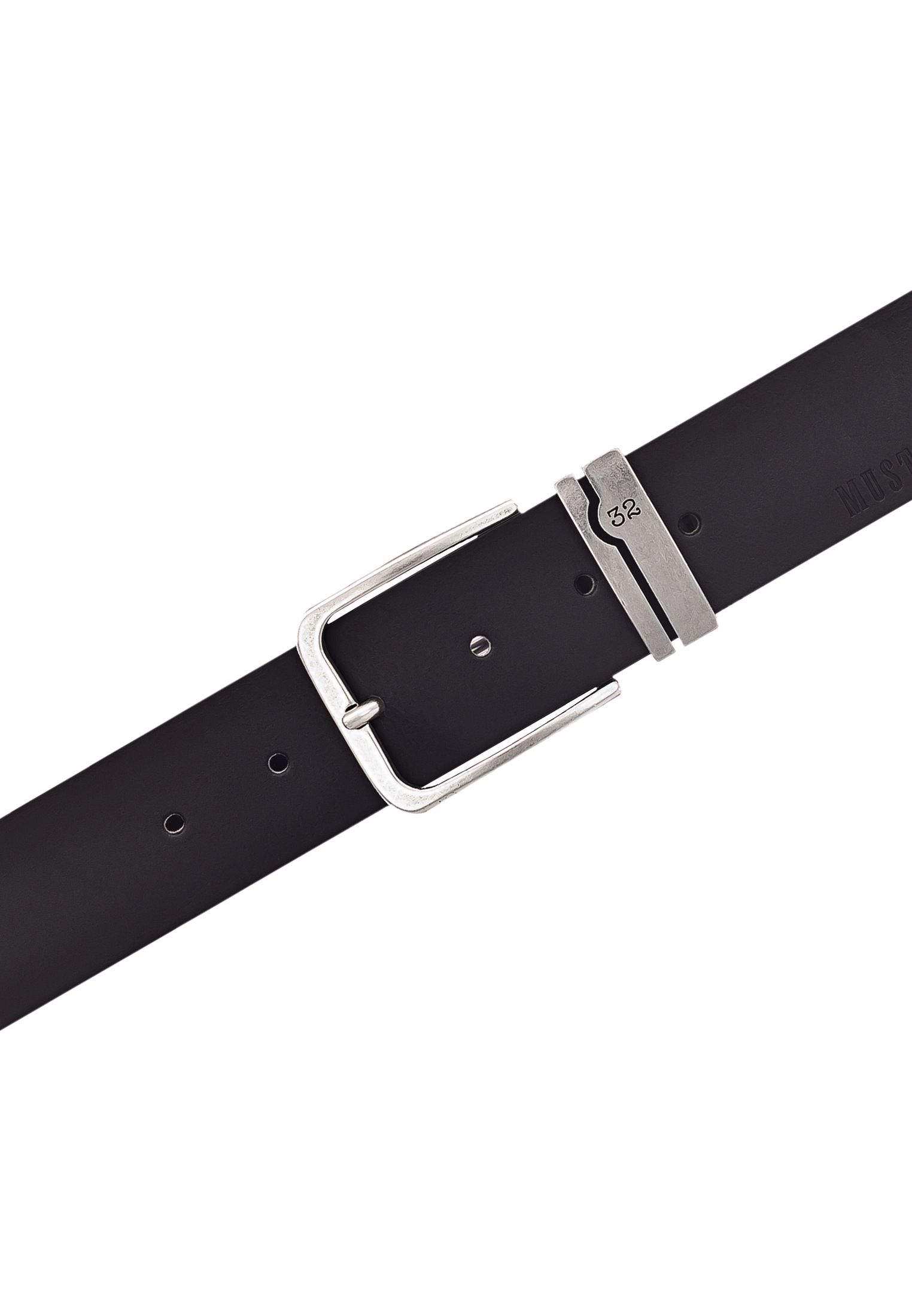 MUSTANG Ledergürtel 1 Stk. verzierte Metallschlaufe, 4 cm, Logoschriftzug günstig online kaufen