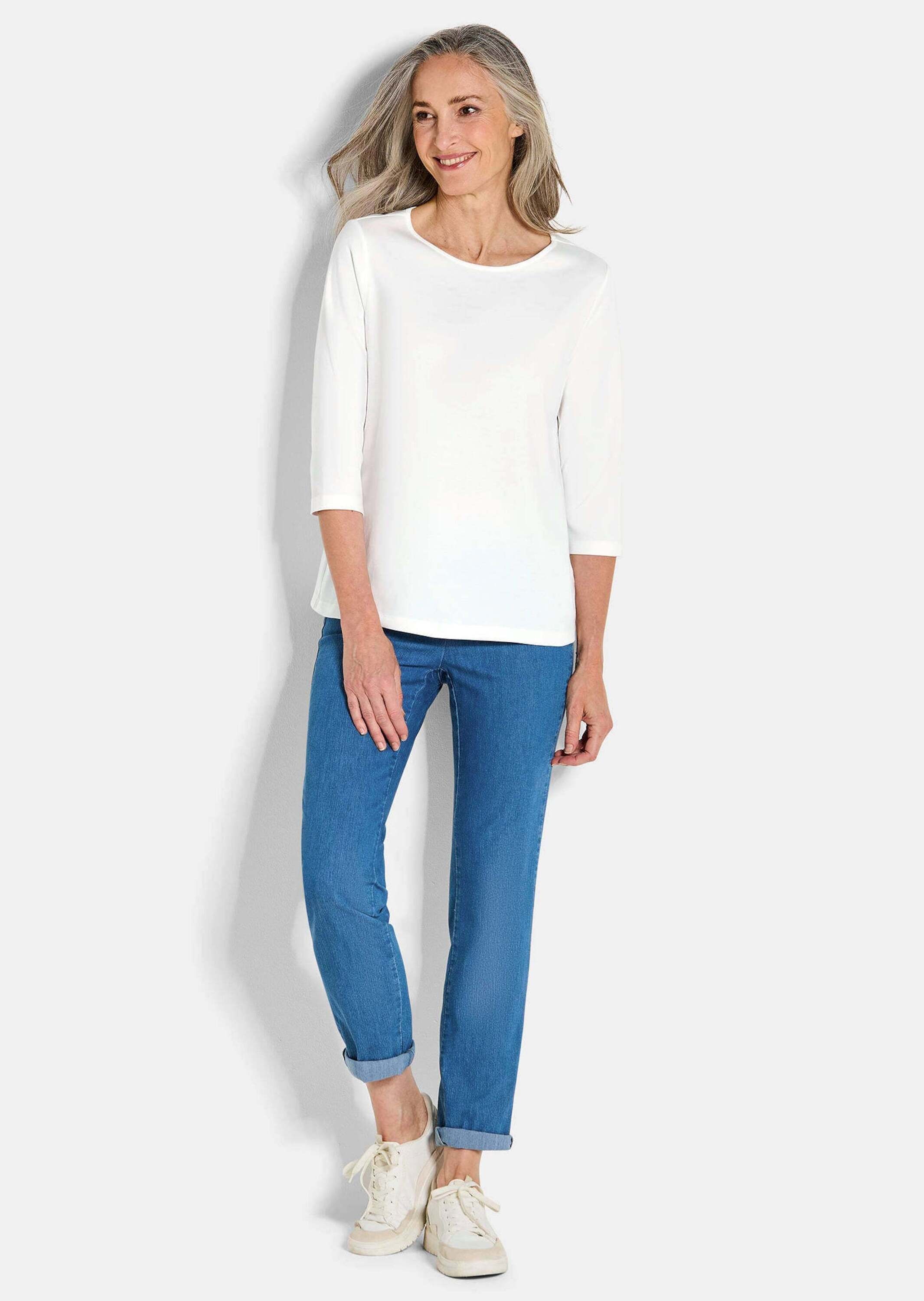 GOLDNER Kurzarmshirt "Basic Shirt mit U-Boot-Ausschnitt" günstig online kaufen