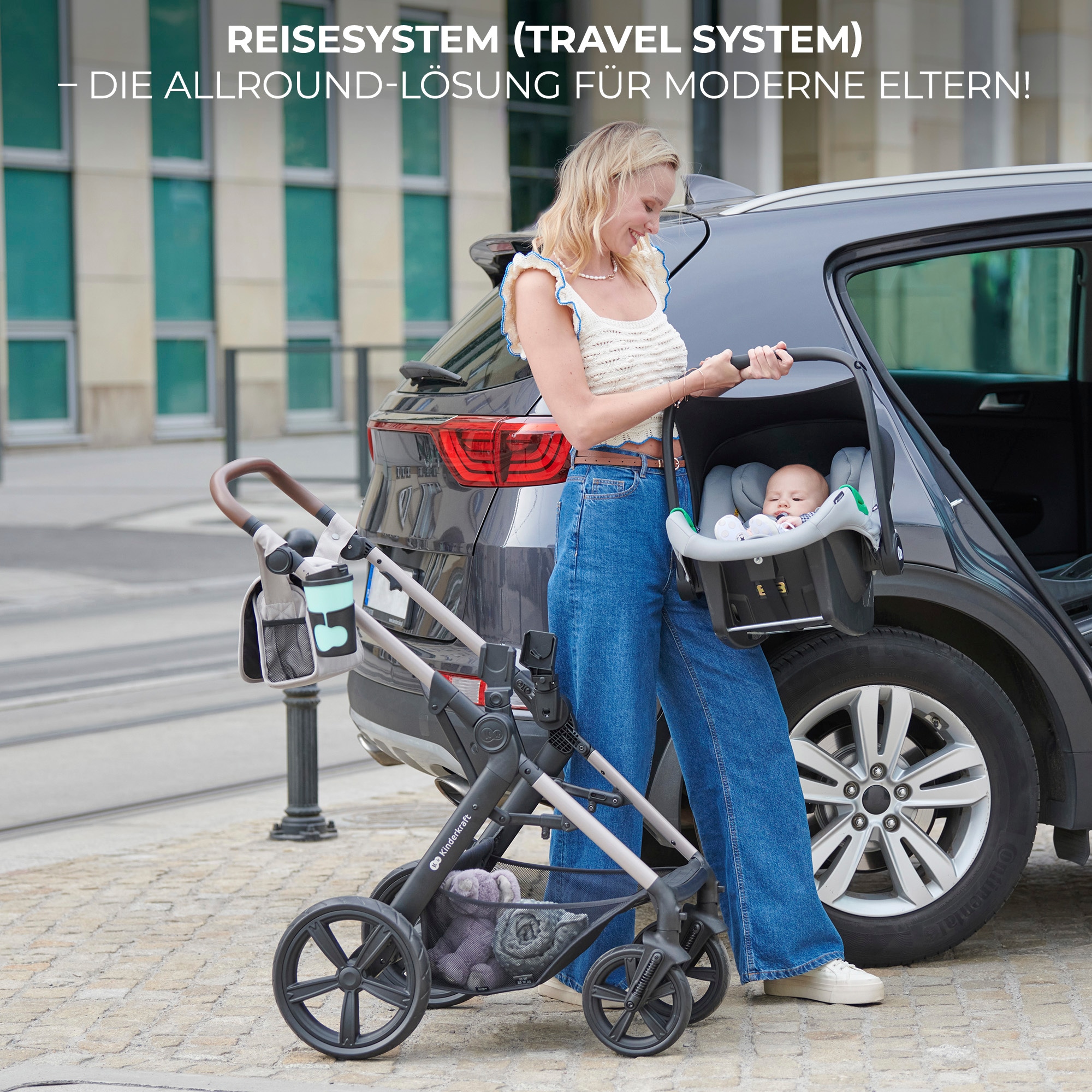 Kinderkraft Kombi-Kinderwagen »MOOV 2 Air 3IN1« 27 kg mit Luftreifen
