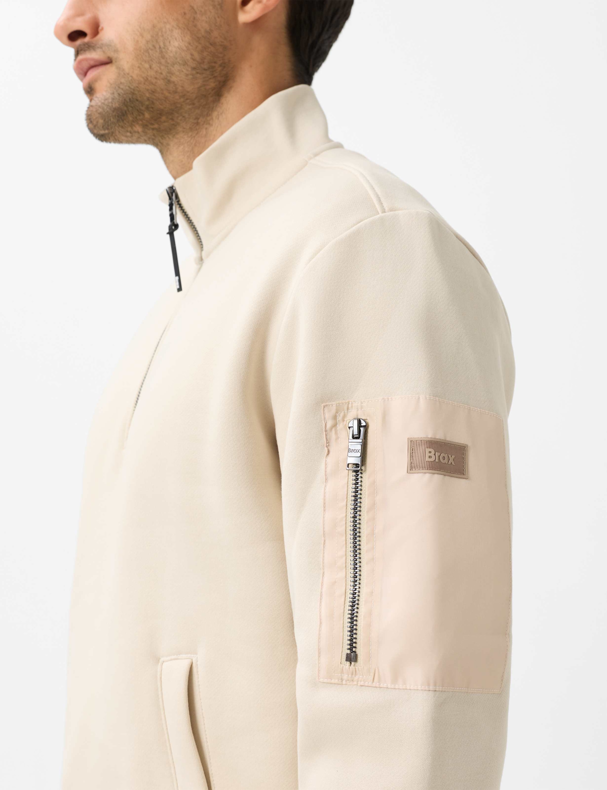 Brax Strickpullover »Style SION« Sweat: Troyer im Baumwollmix